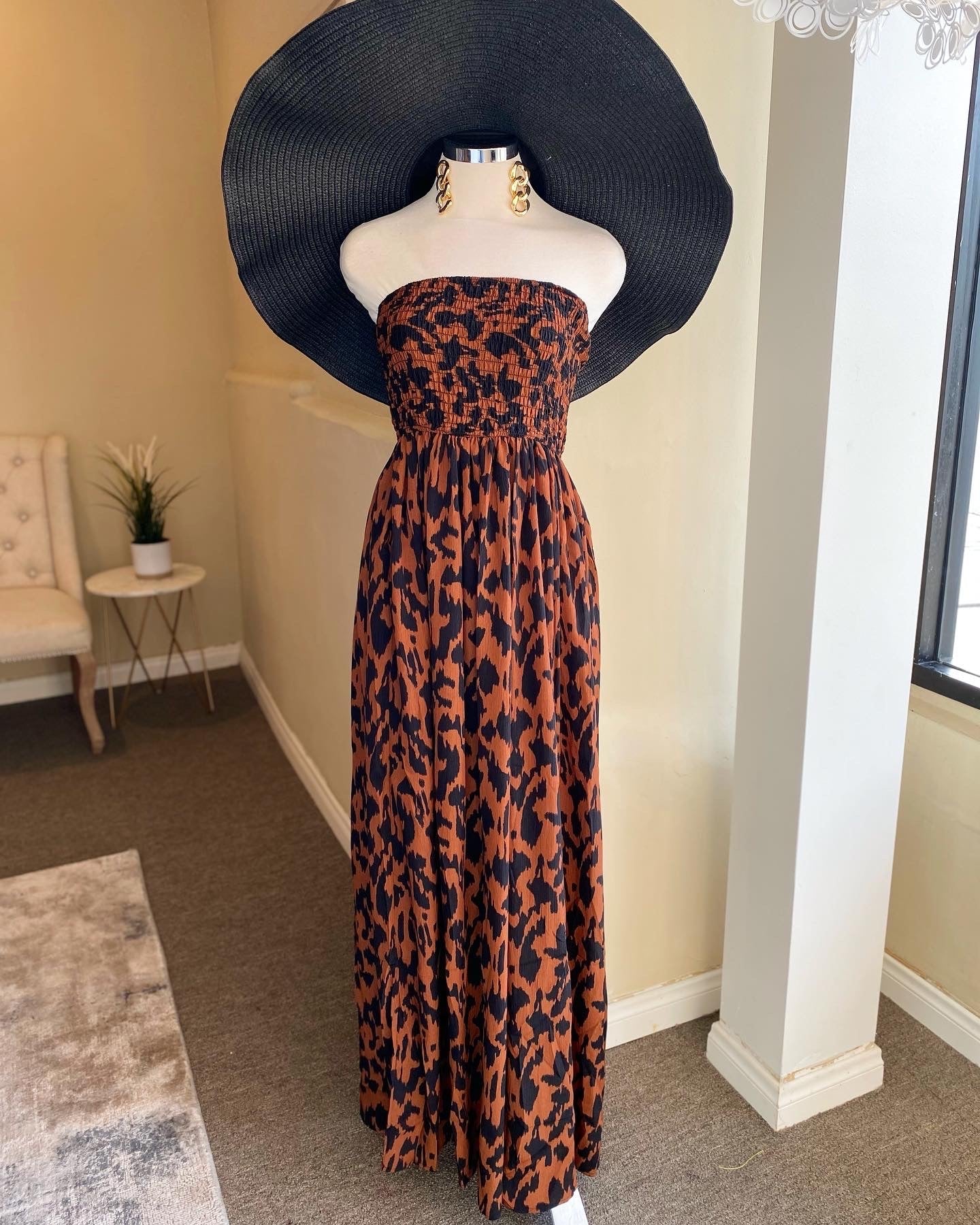 Tube Wide Leg Yoru Chiffon Jumpsuit