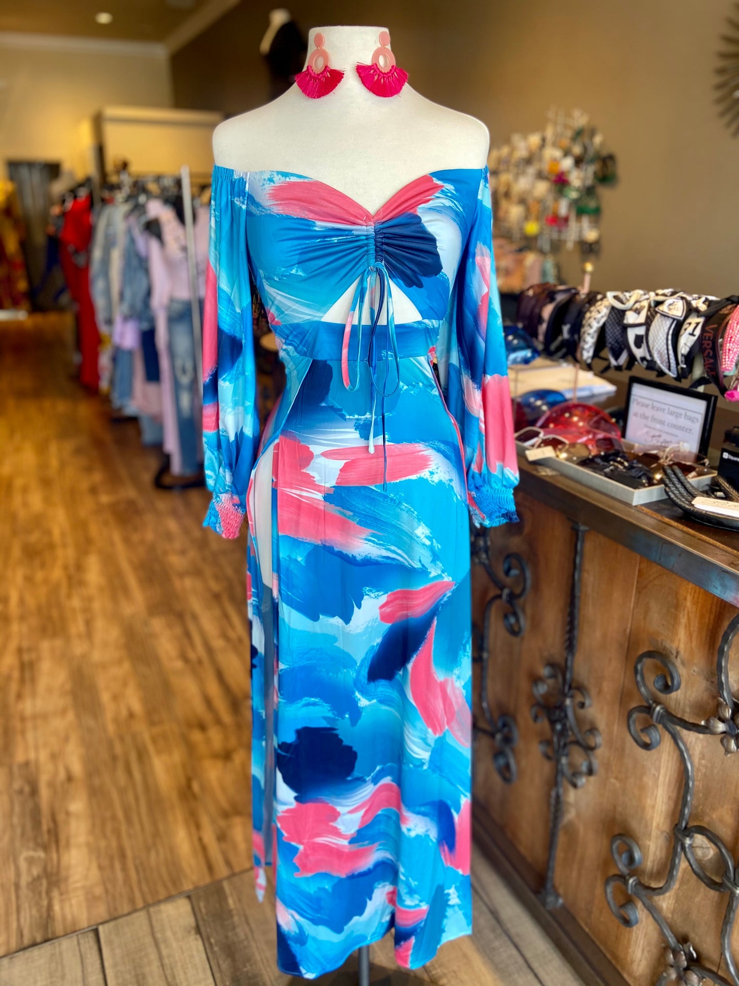 O/S Keyhole Slit Dress FINAL SALE