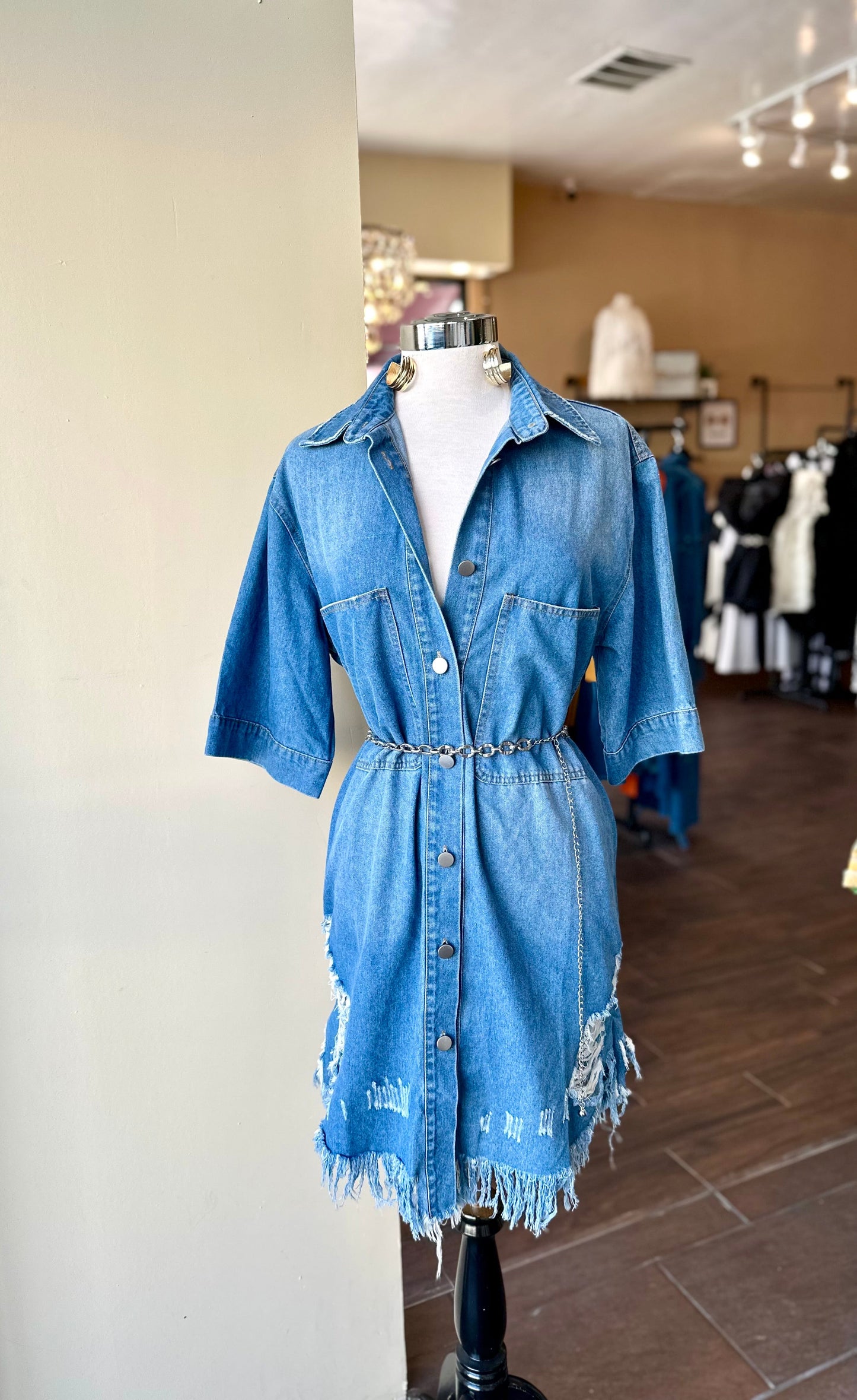 Denim Short Dress