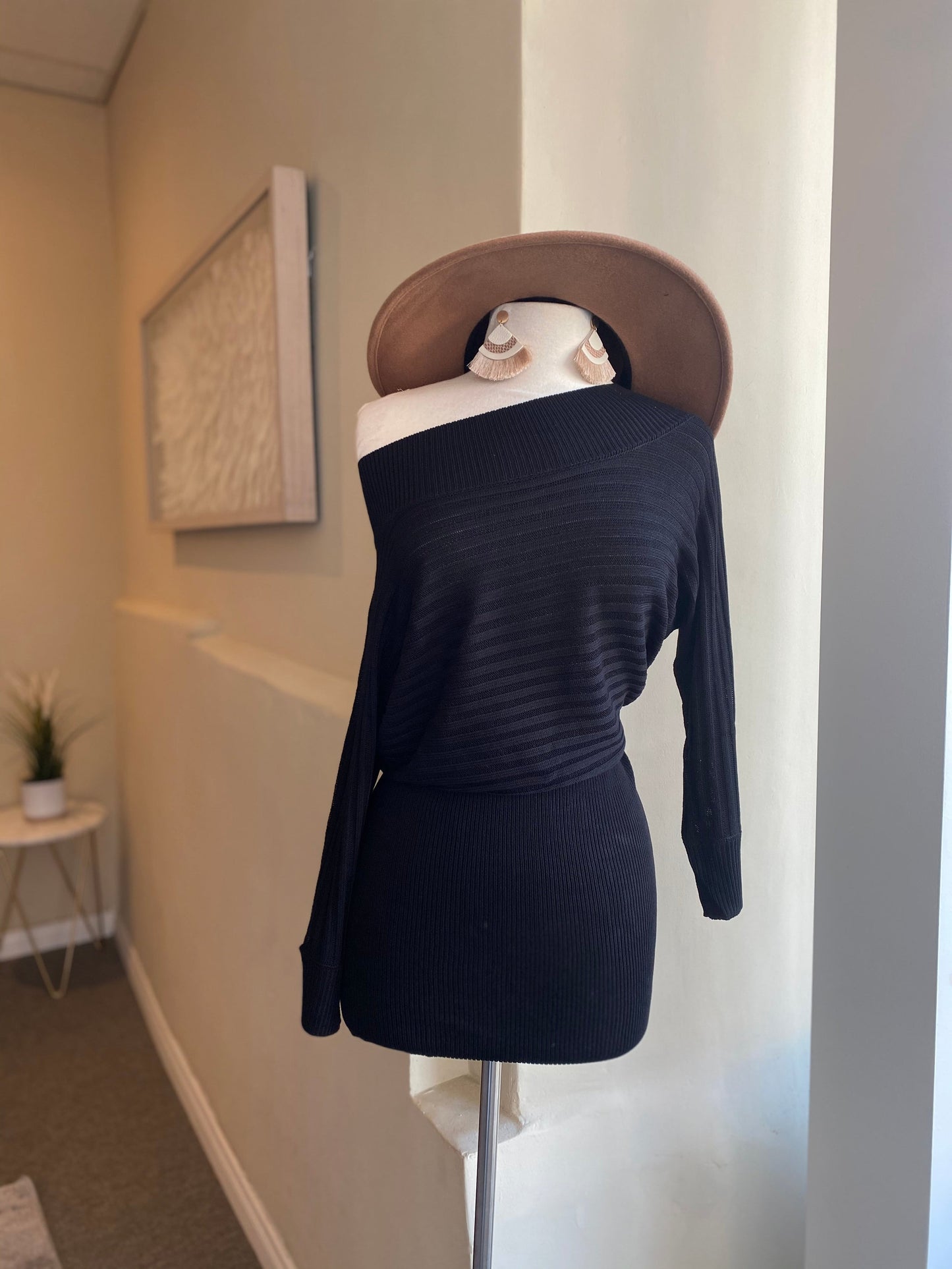 O/S Ribbed Sweater Dress