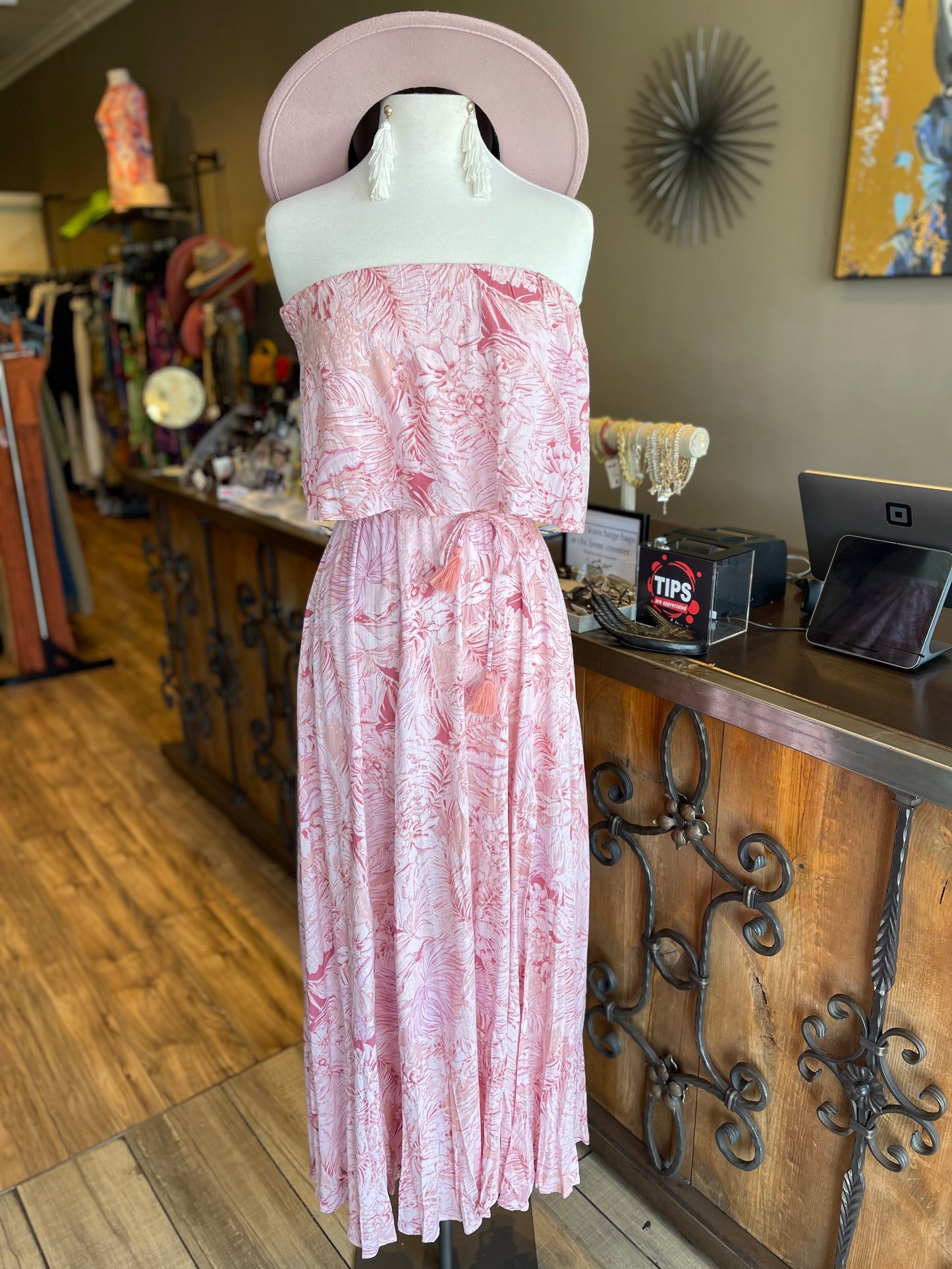 O/S Tube Tie Tassel Trim Maxi
