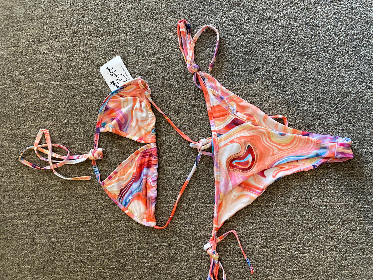 Marble Venechia Print Swim Set FINAL SALE
