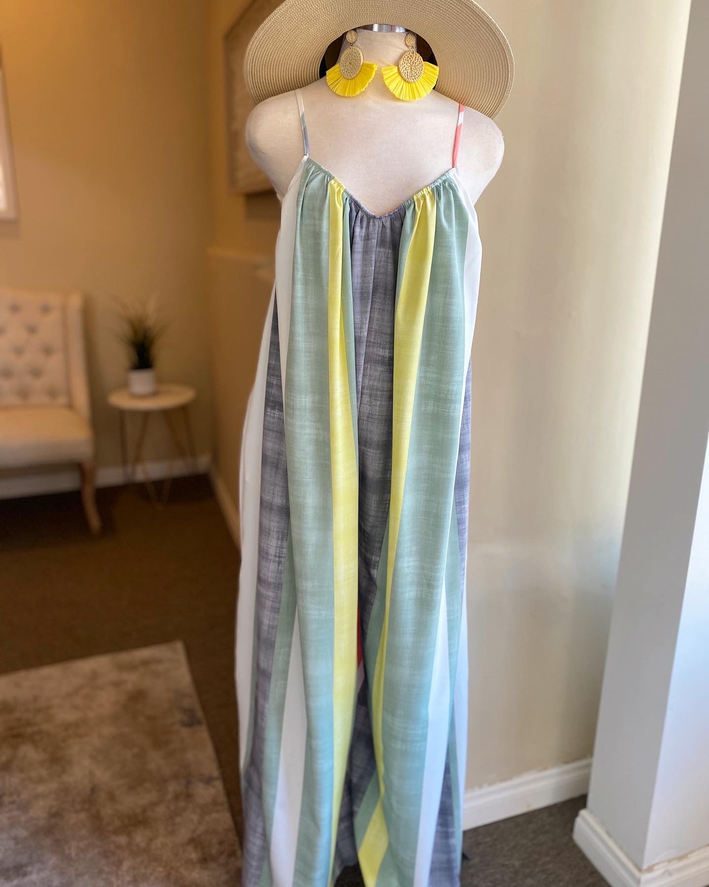 Multi Stripe Wide Leg Jumper