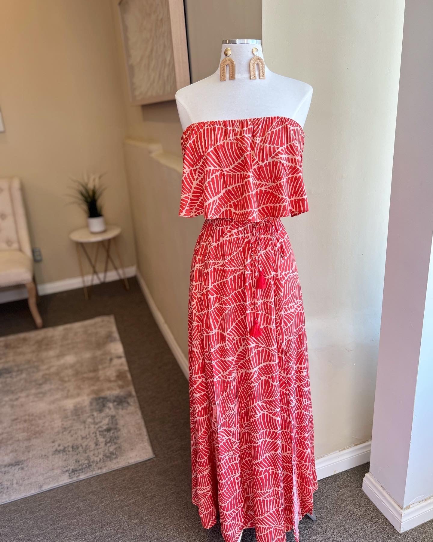 Tube Belted Maxi Dress