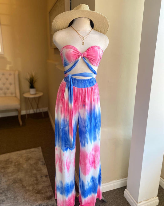 Tie Dye Tube Pants Set FINAL SALE