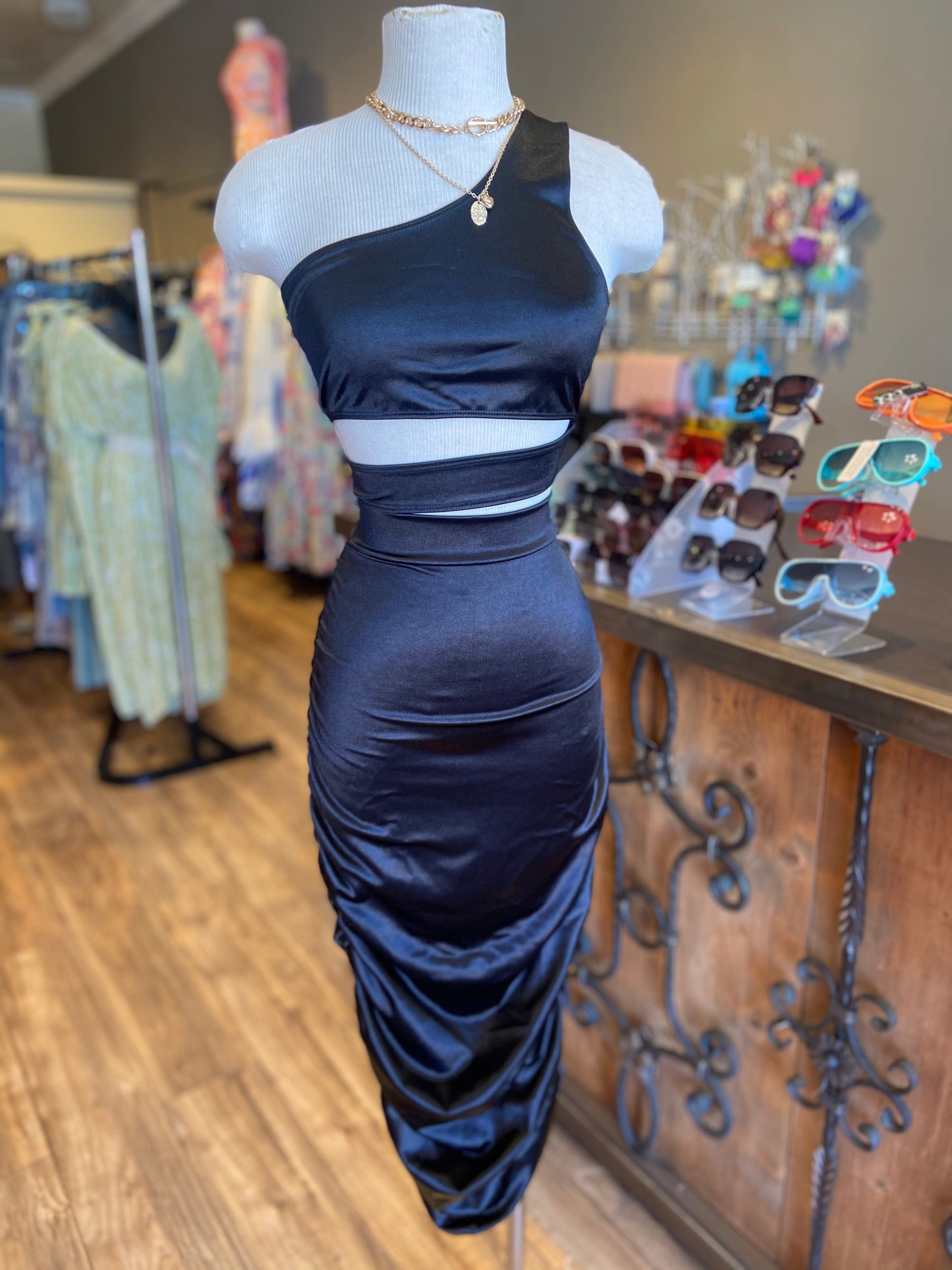 One Shoulder Skirt Set FINAL SALE