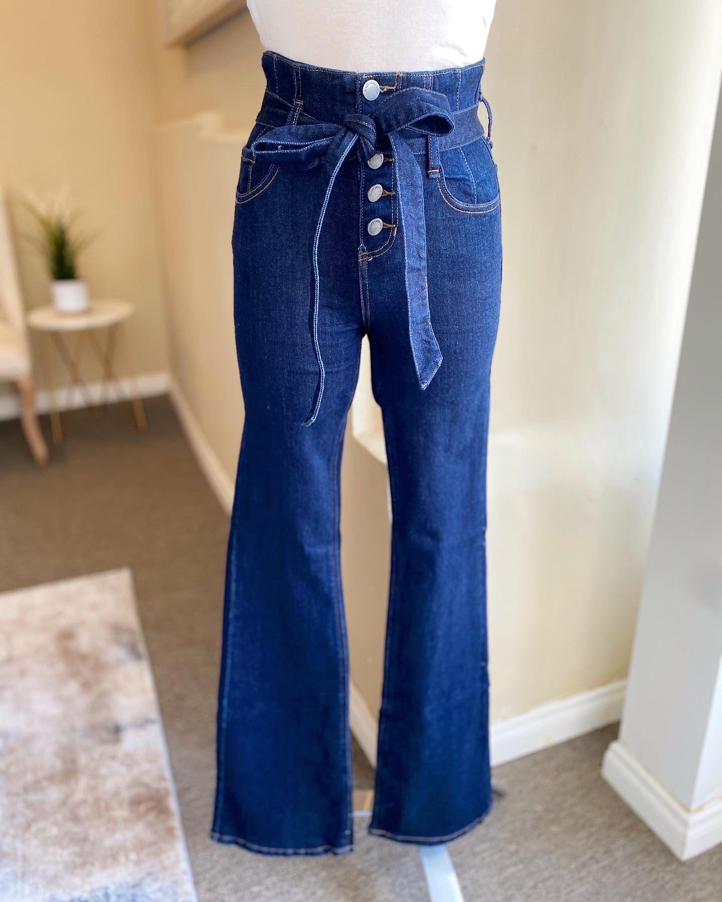 High Rise Flare Leg With Strap