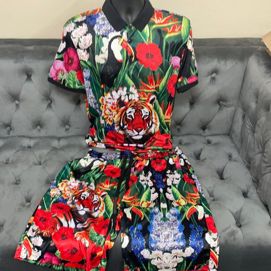 Tiger Jungle Shorts Set