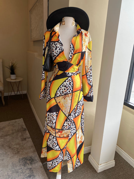 Animal Print Long Shirt Dress FINAL SALE
