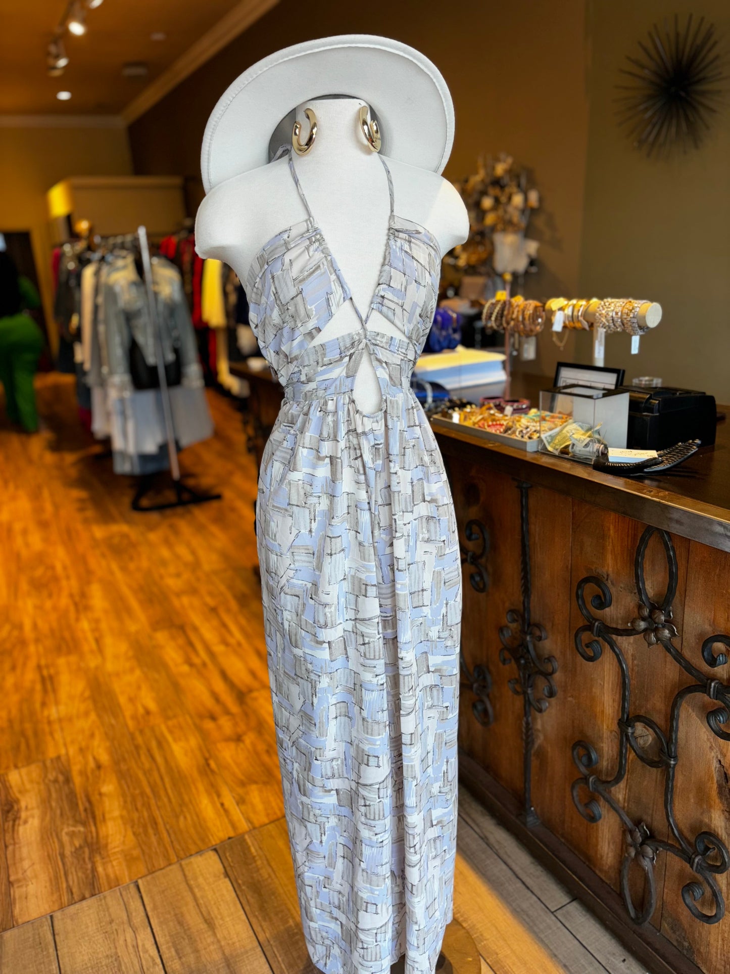 Cross Front Keyhole Jumpsuit