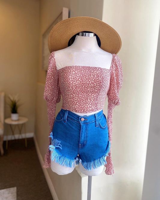 Blue Shred Shorts