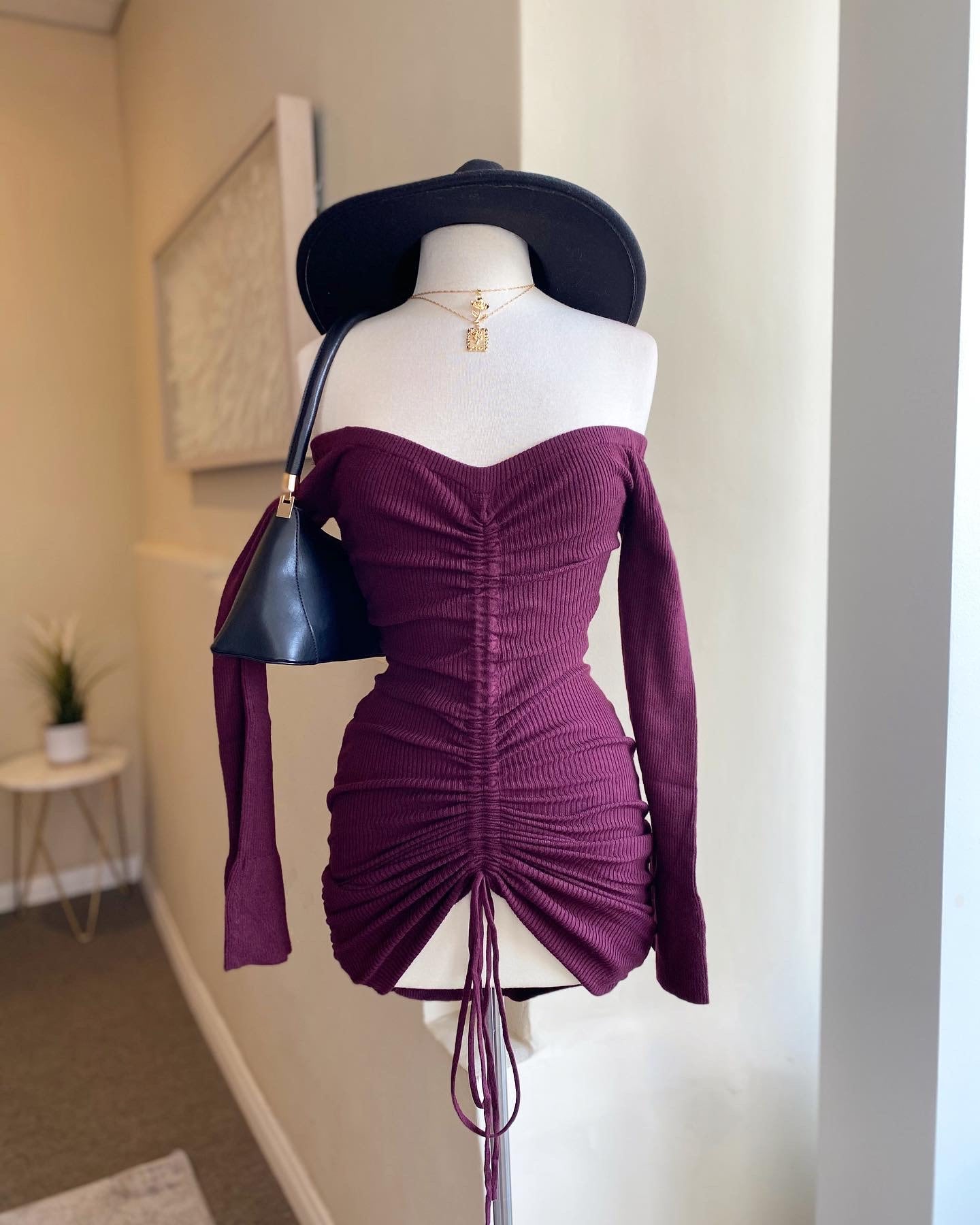 Flare Arm Sweater Rouge Dress