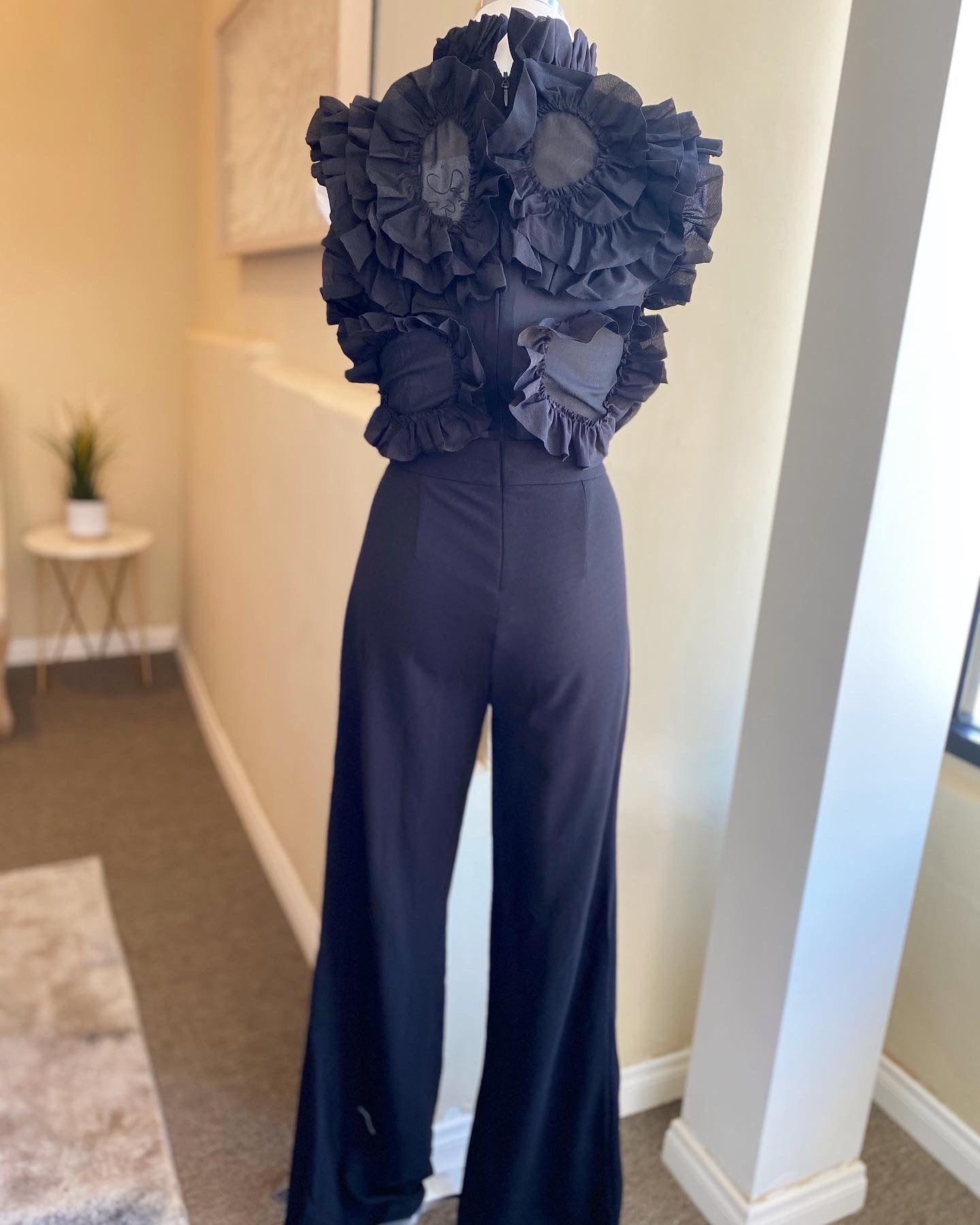 Sheer Ruffle Top Jumper