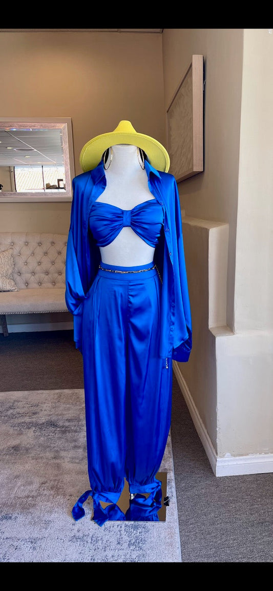 Bra Top & Pants W Shirt