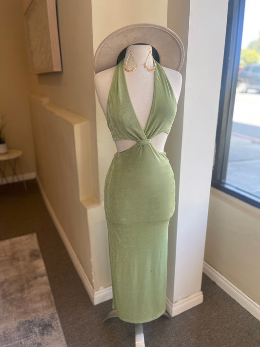 Cutout Halter Dress FINAL SALE