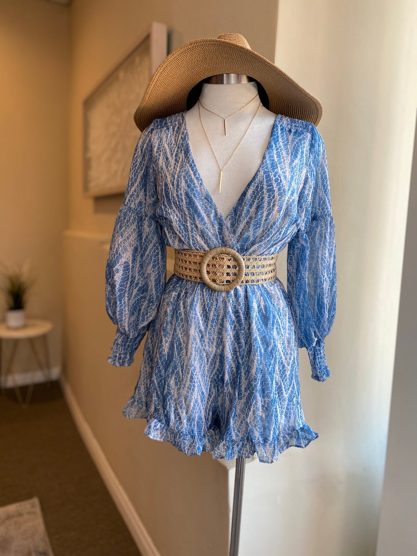 Snakeskin Flowy Romper