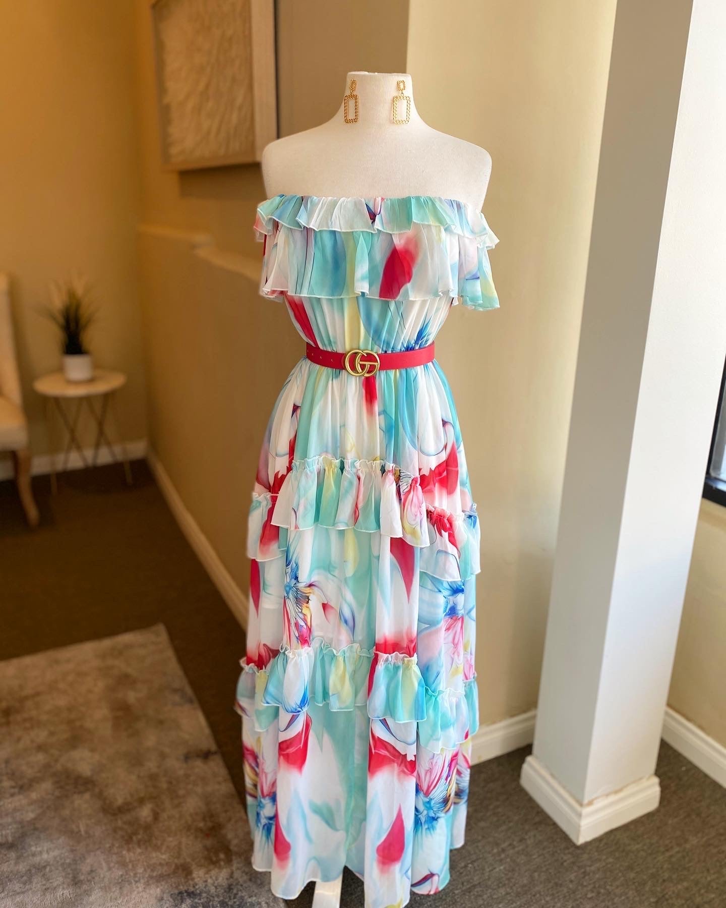 Pastel Ruffle Maxi