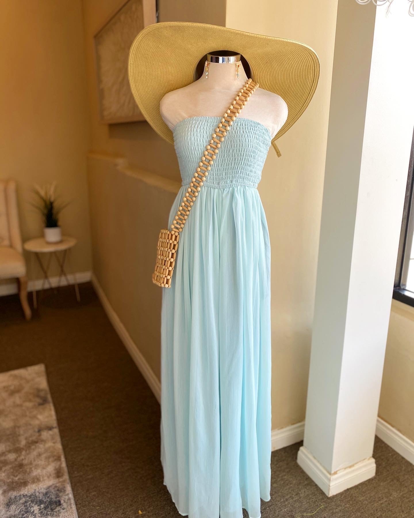 Tube Wide Leg Yoru Chiffon Jumpsuit