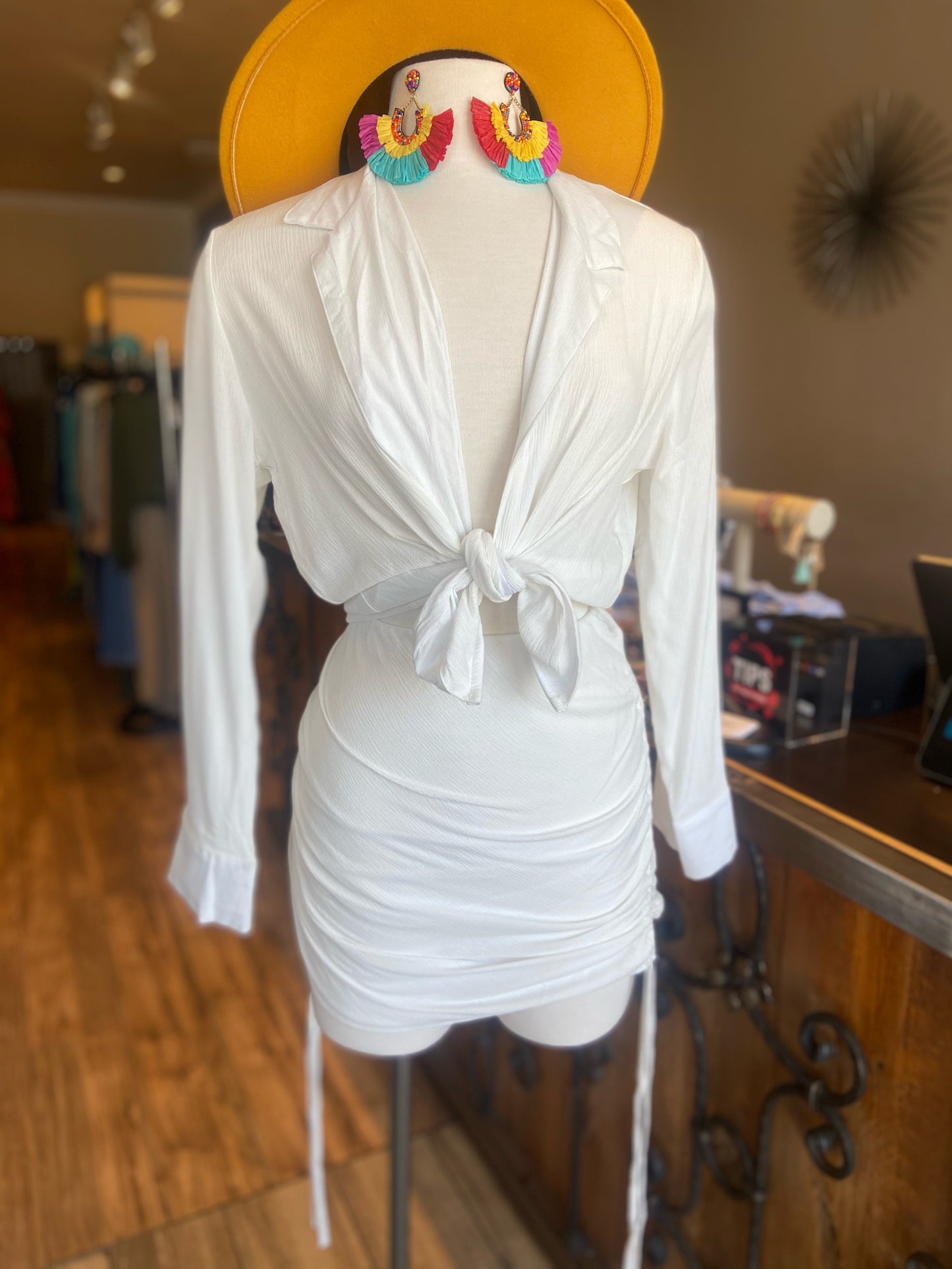 Tye Shirt Draw String Skirt Set
