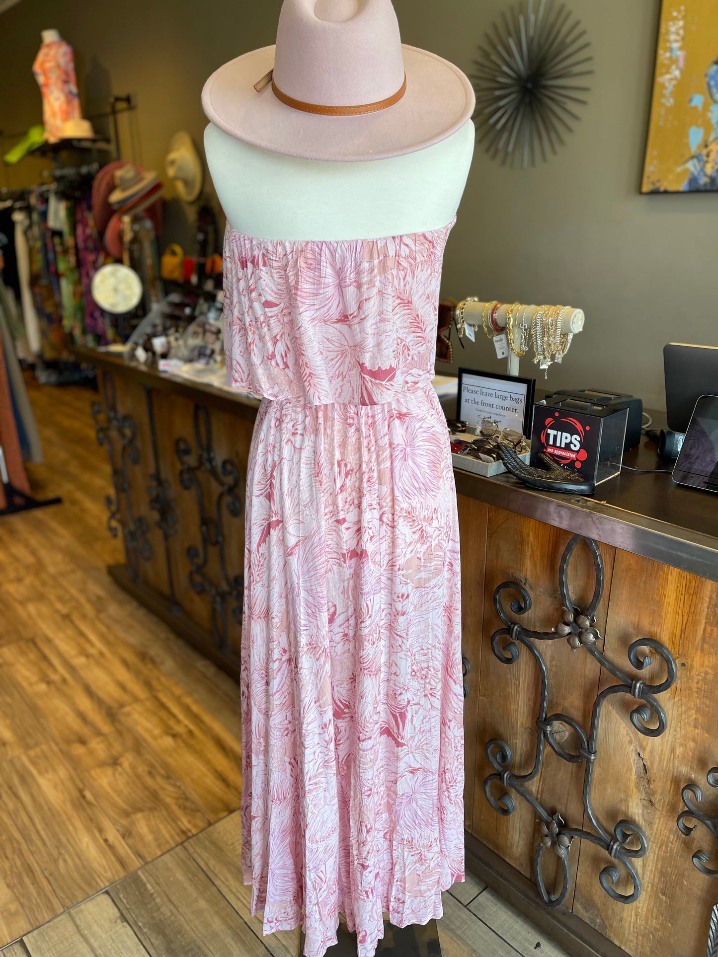 O/S Tube Tie Tassel Trim Maxi