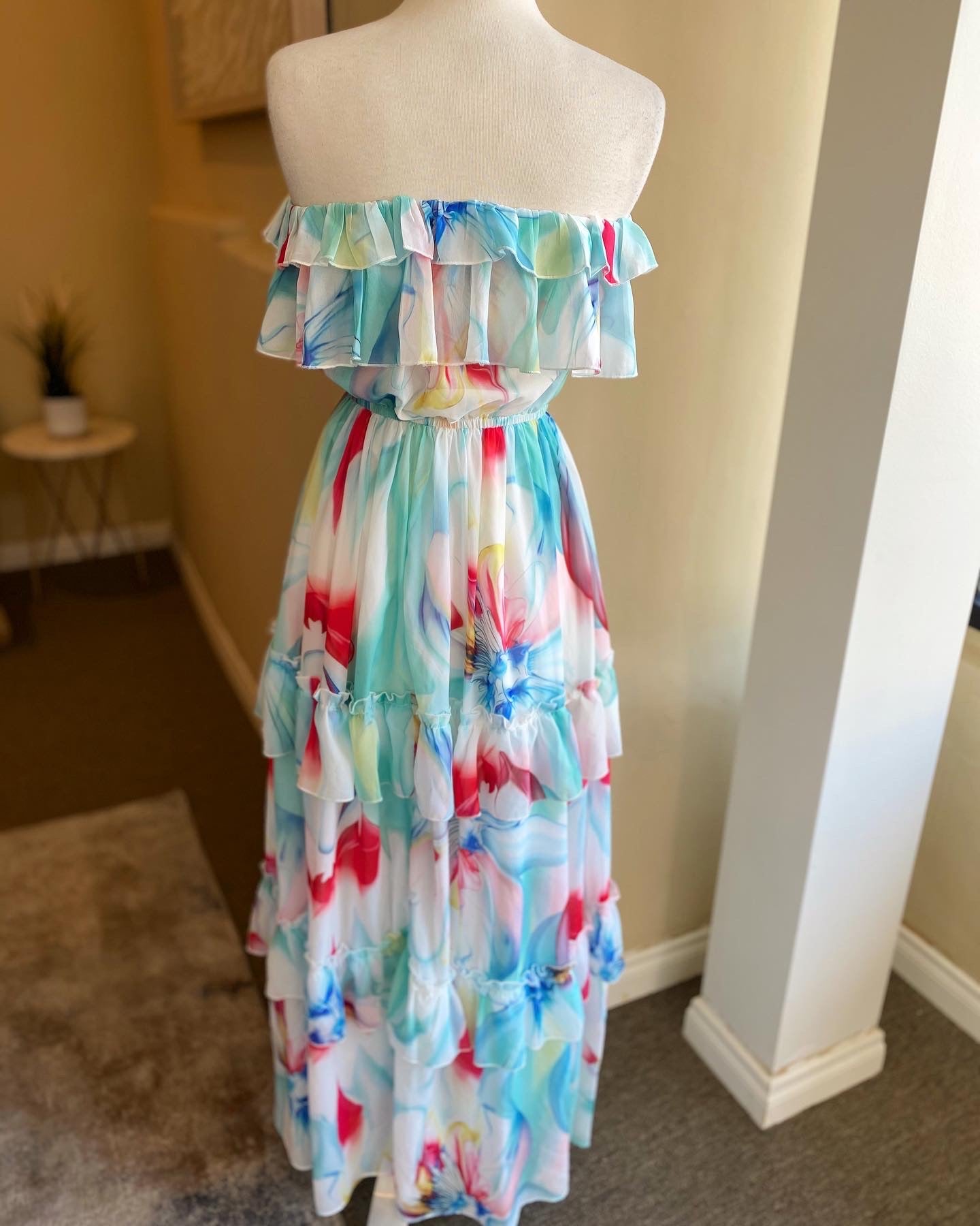 Pastel Ruffle Maxi