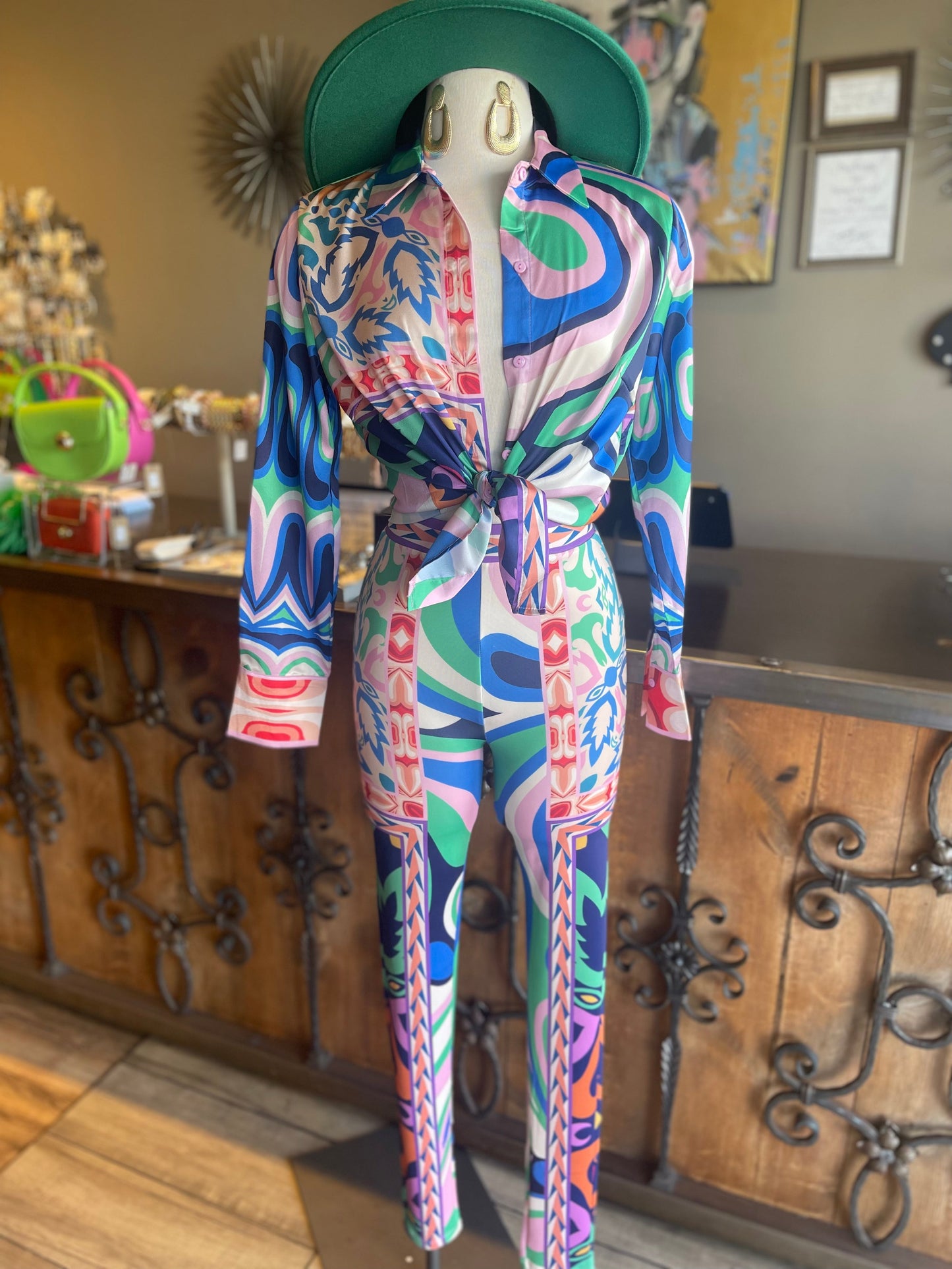 Pattern Pants Set
