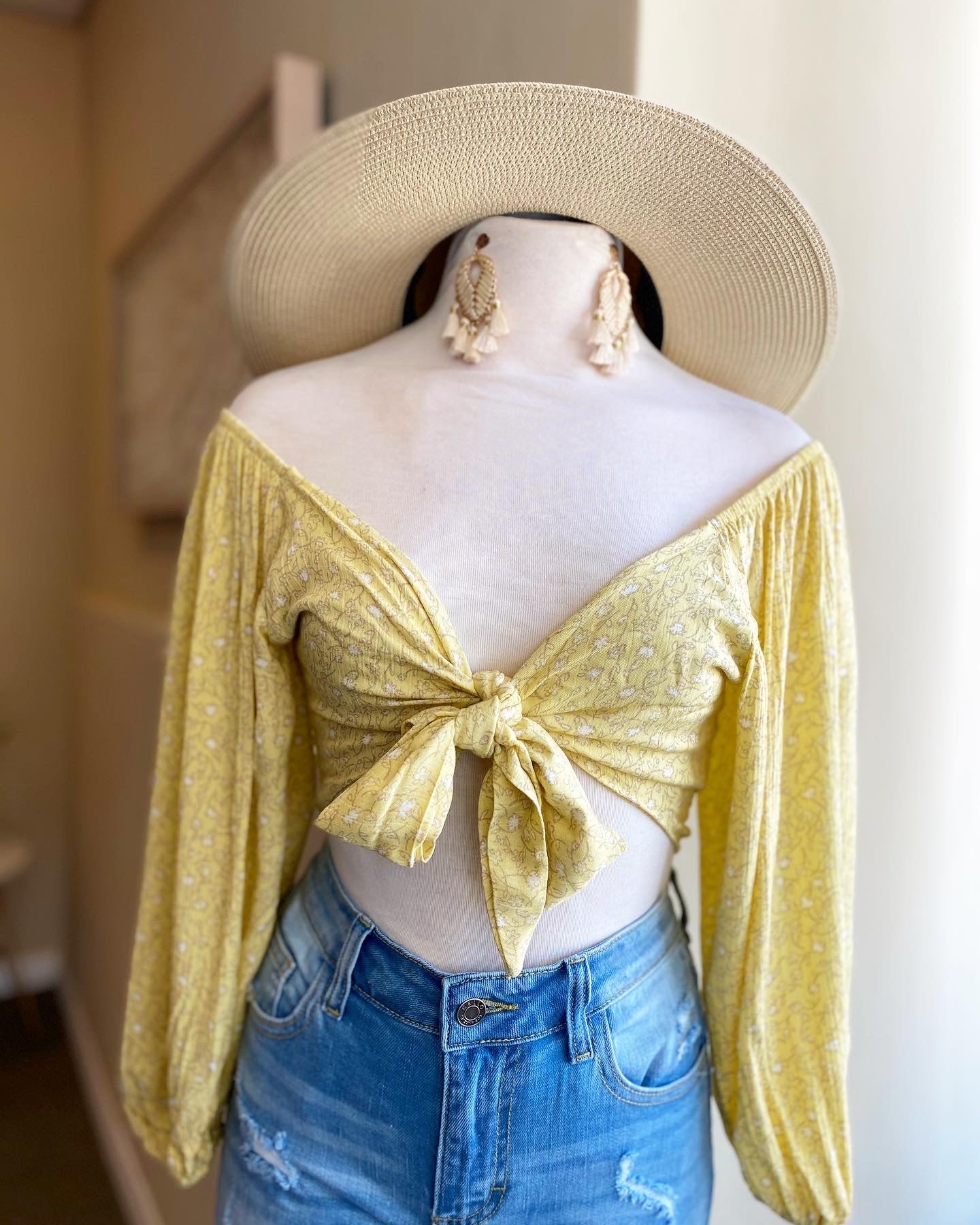 Floral Mid Tye Crop Top FS