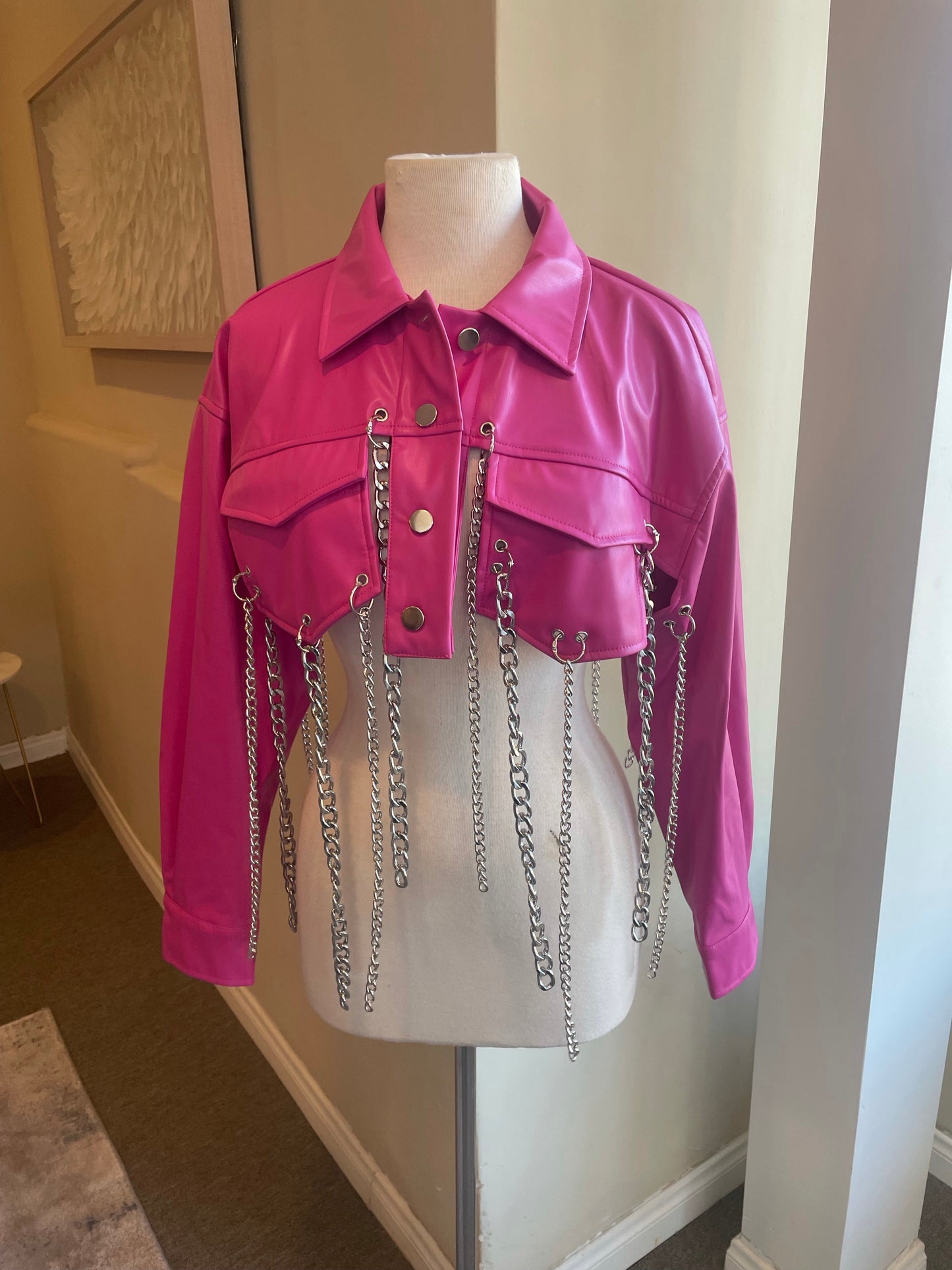Chain Fringe Crop Jacket