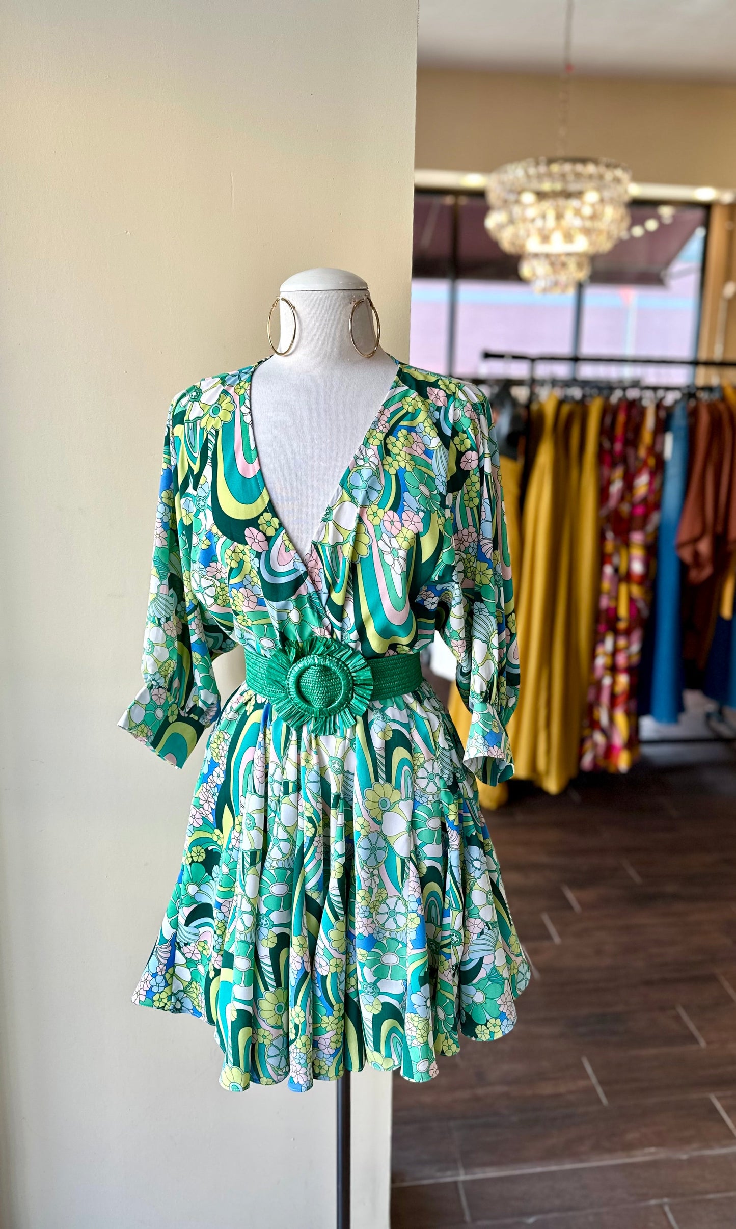 Braid Belt Mini Dress
