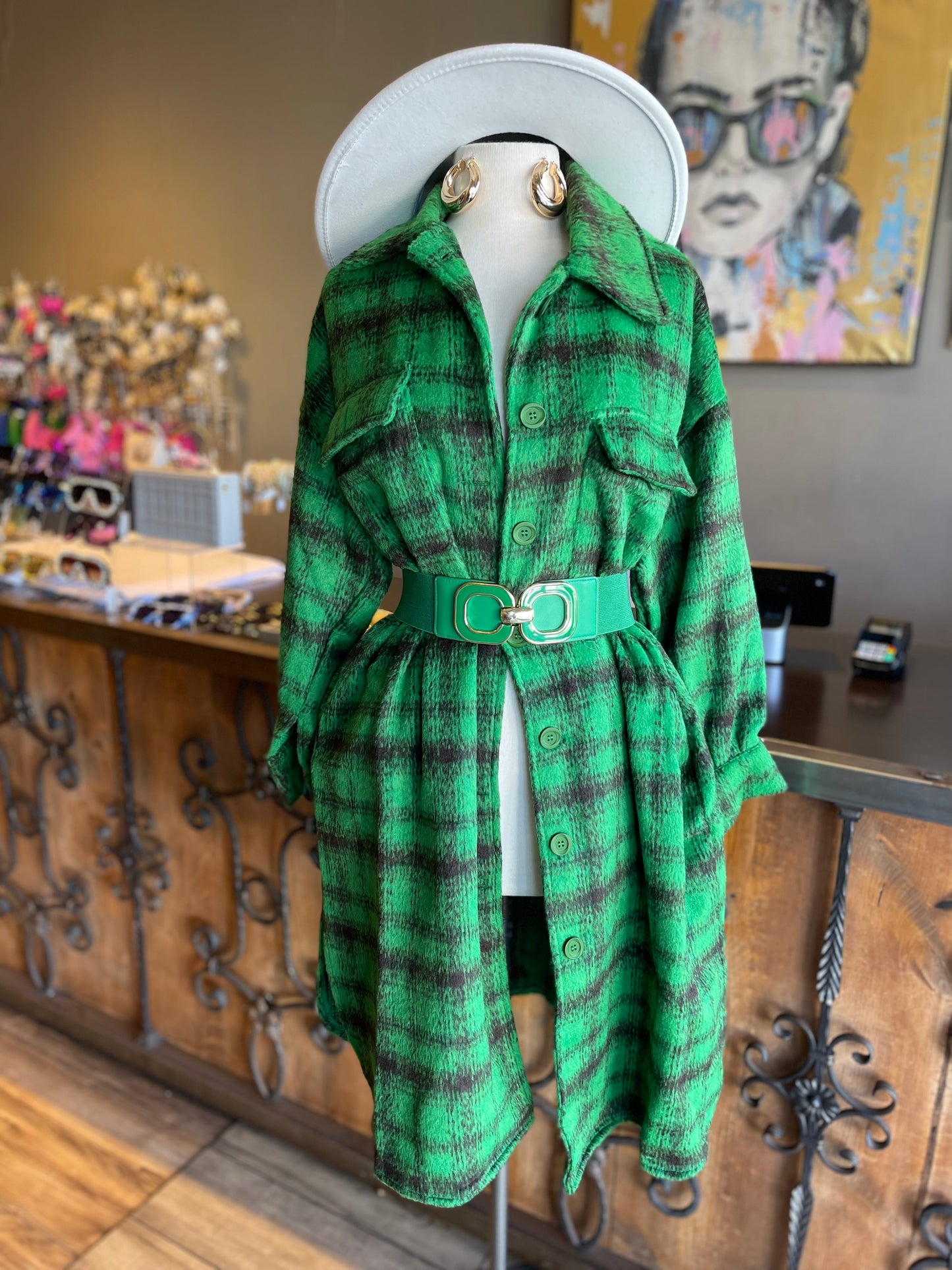Plaid Button Down Shacket