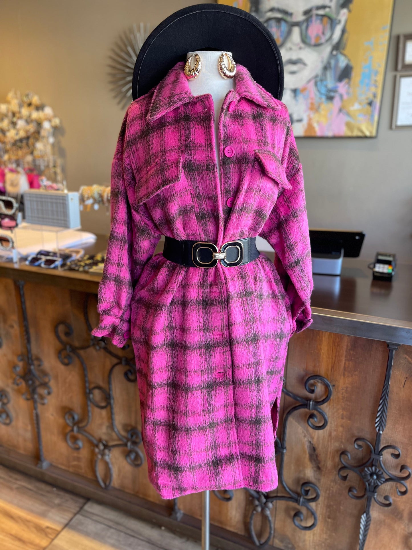 Plaid Button Down Shacket