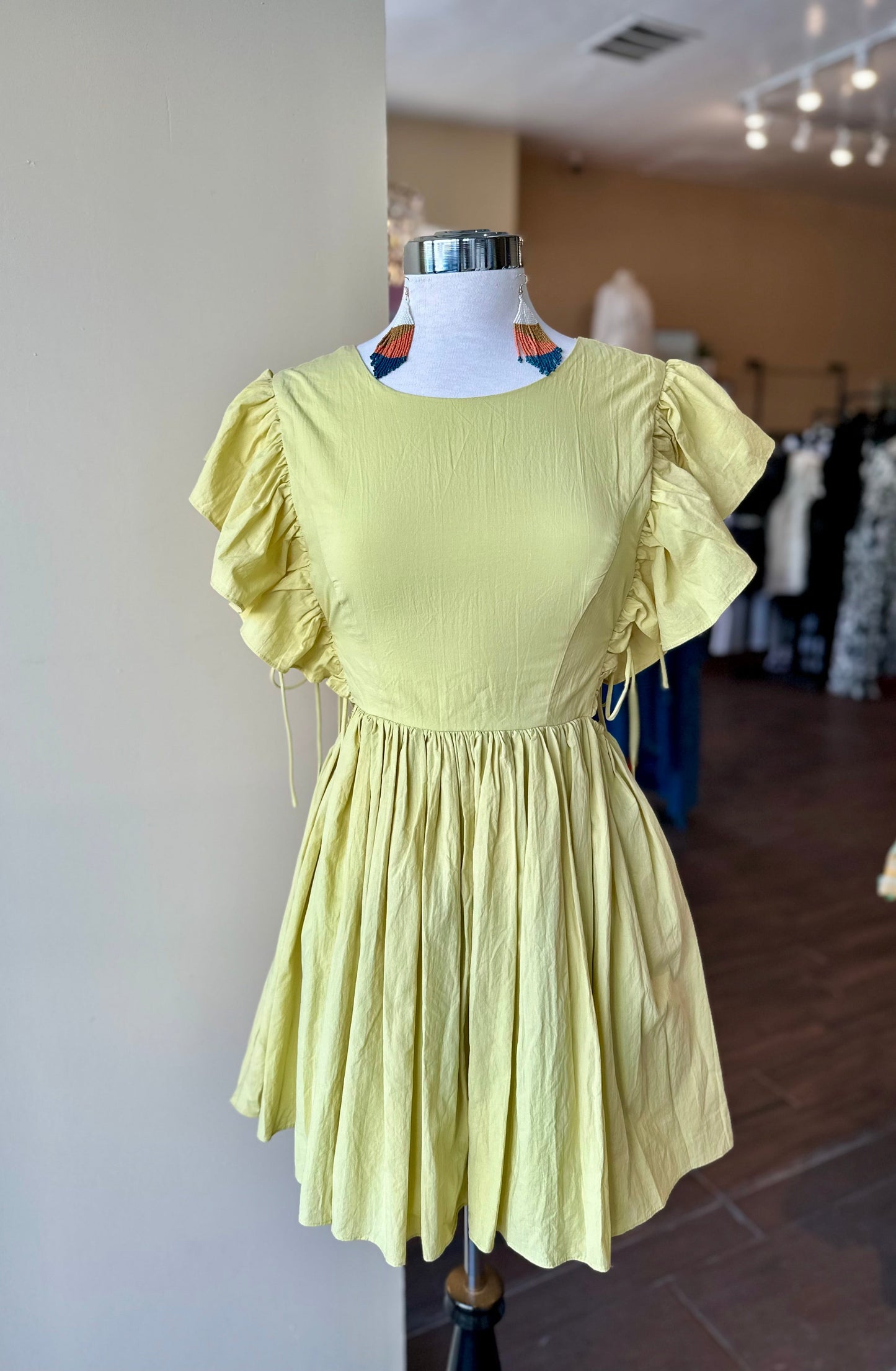 Ruffle Sleeve Mini