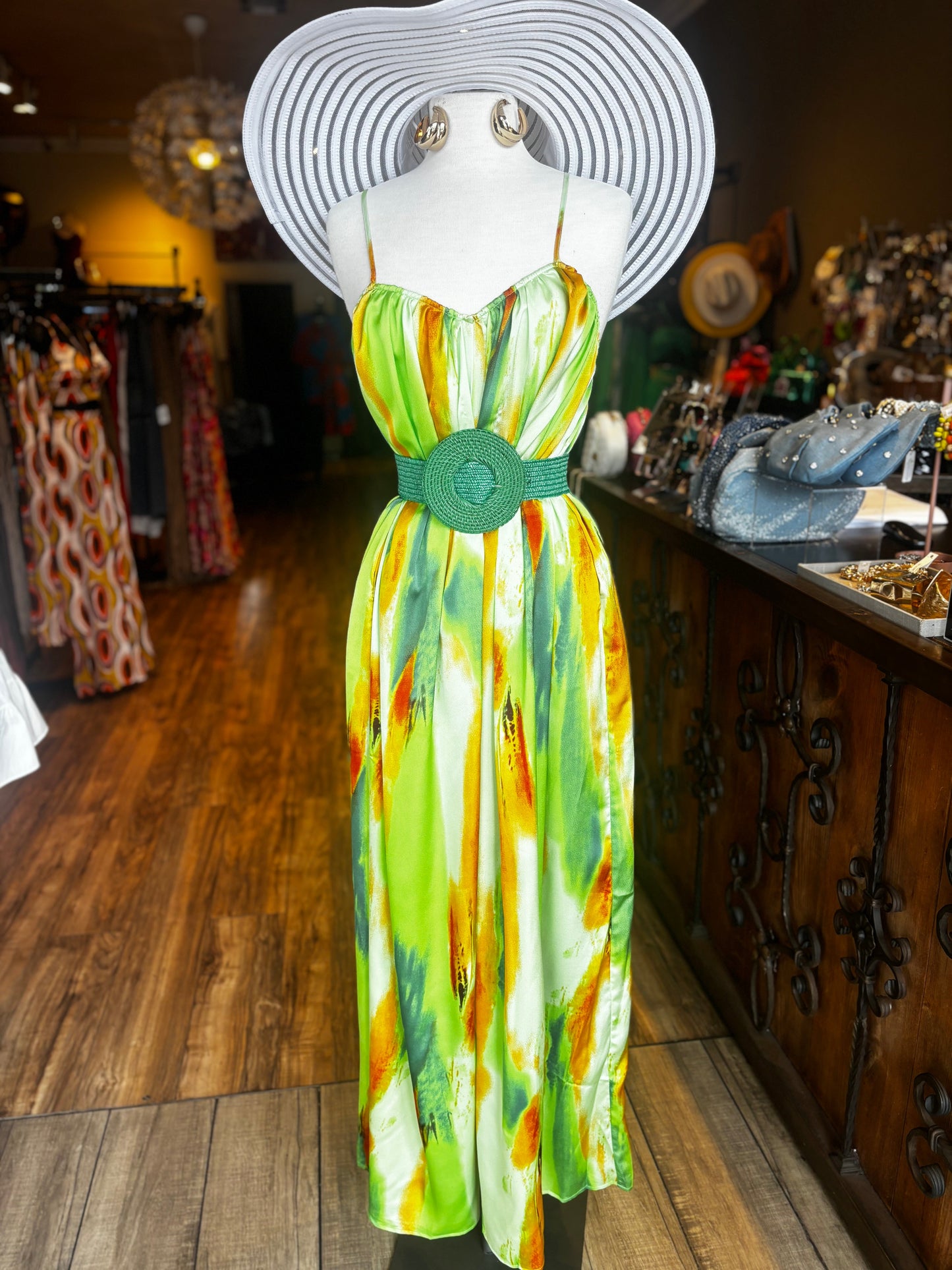 Flowy Chiffon Adjustable Strap Jumpsuit