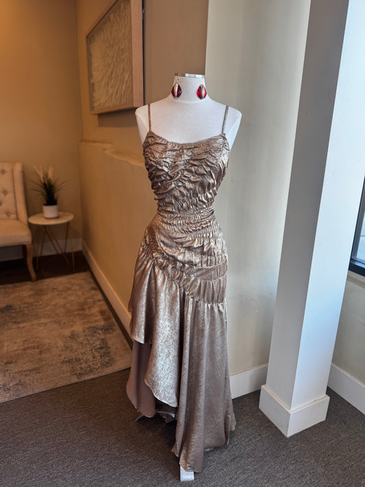 Gold Pleat Maxi