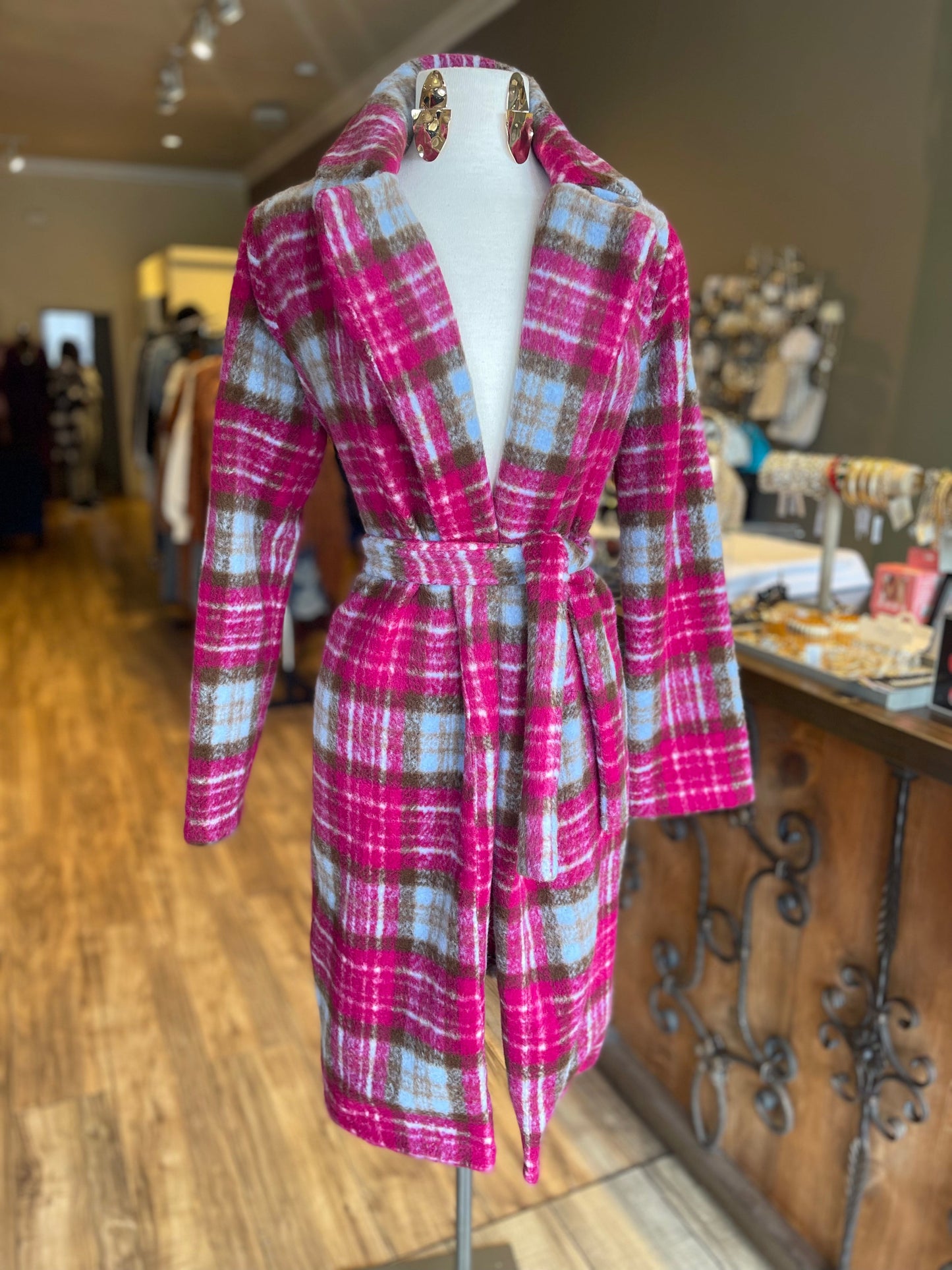 Plaid Tye Cardigan