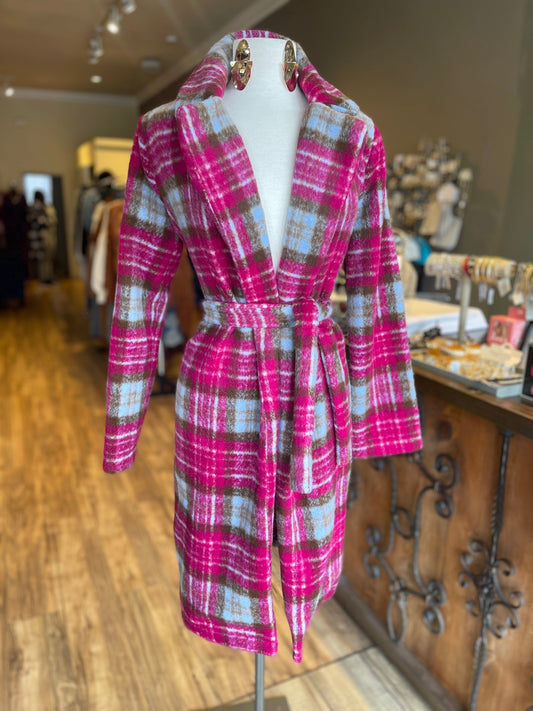 Plaid Tye Cardigan