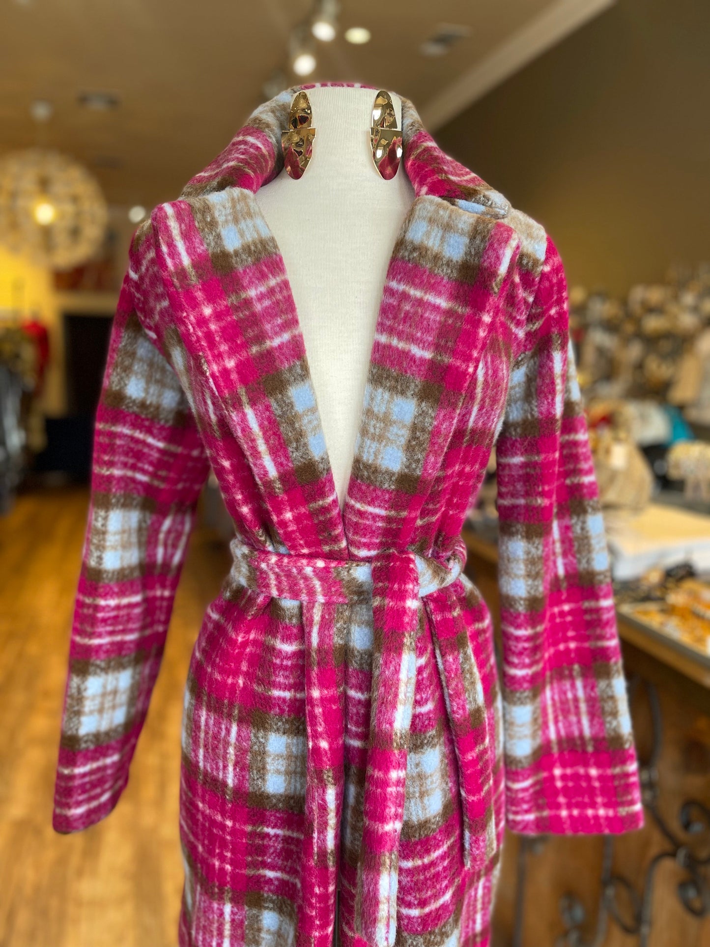 Plaid Tye Cardigan