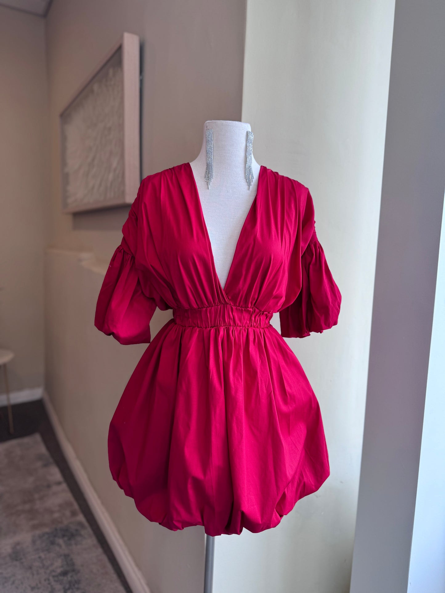 Ruffle Short Sleeve Dress