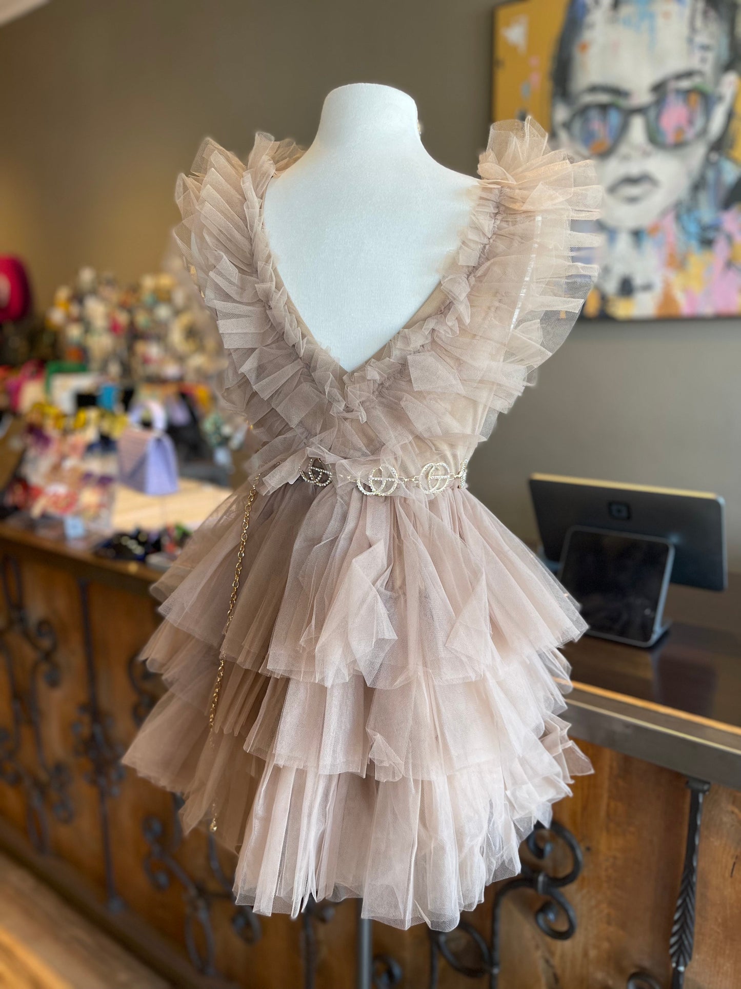 Tiered Tulle Dress