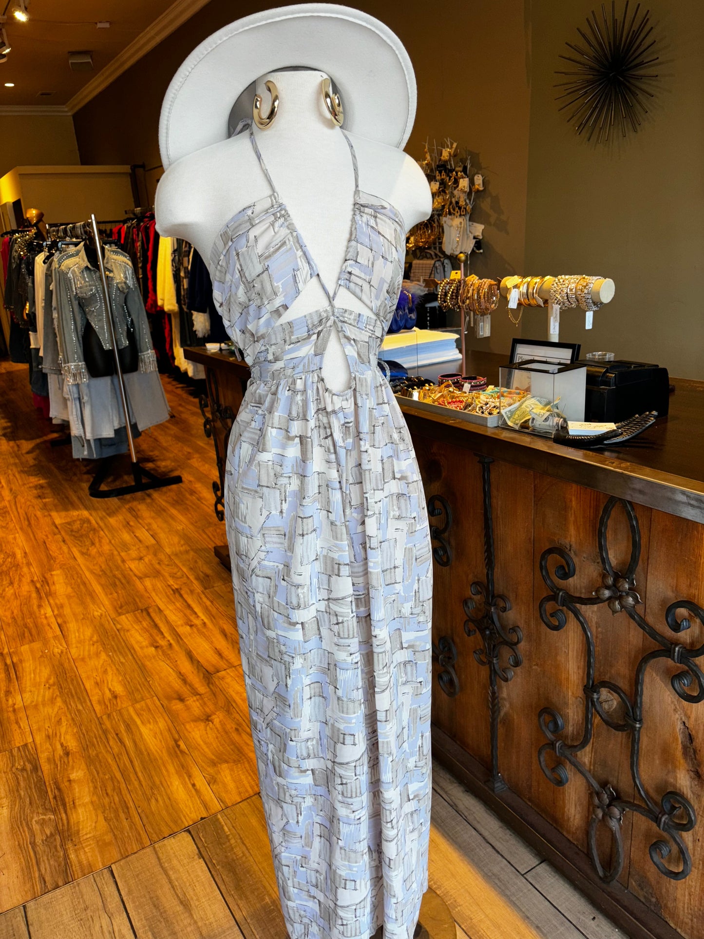 Cross Front Keyhole Jumpsuit