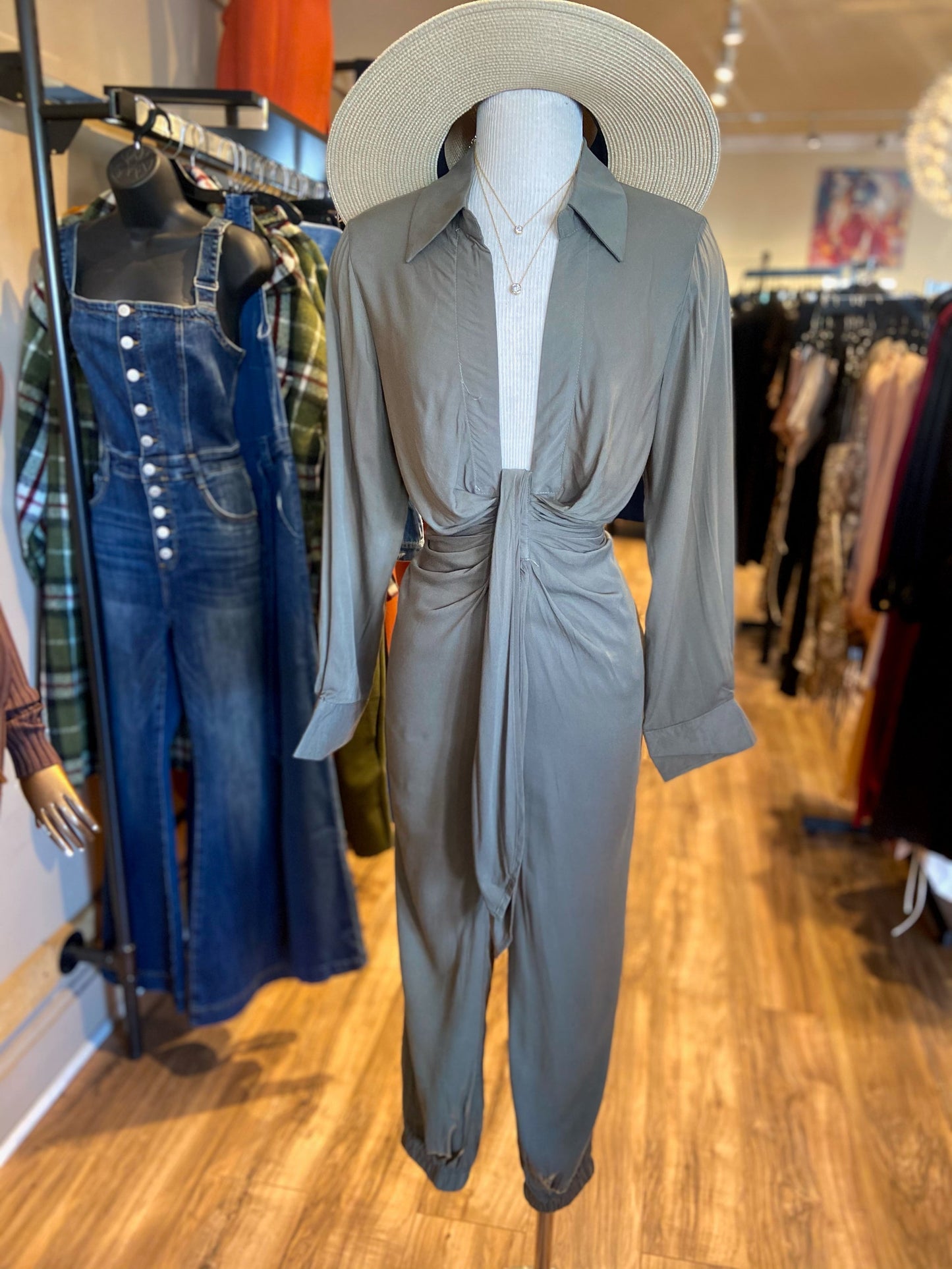 Ruched Waist Jumpsuit
