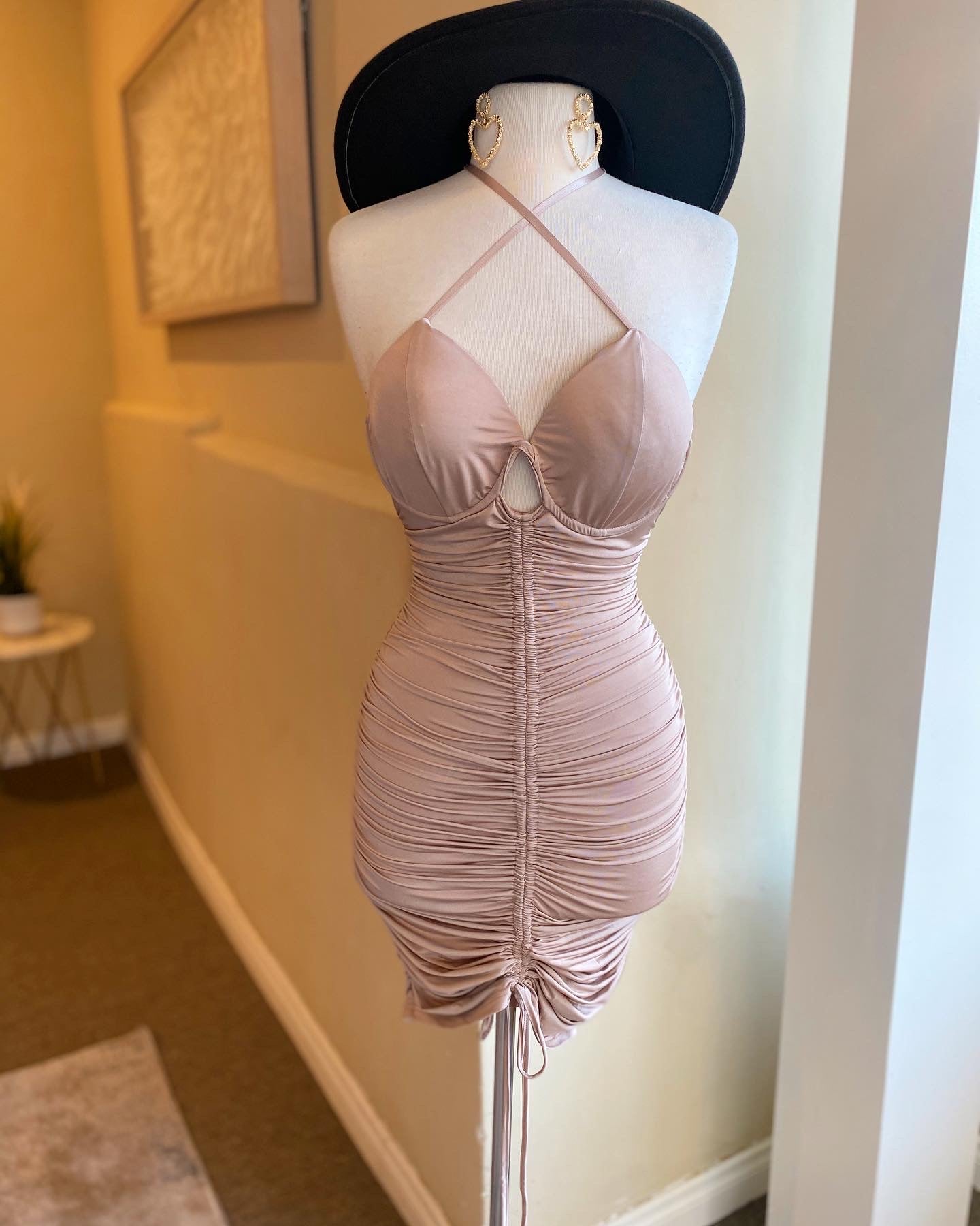 V Wire Bustier Dress