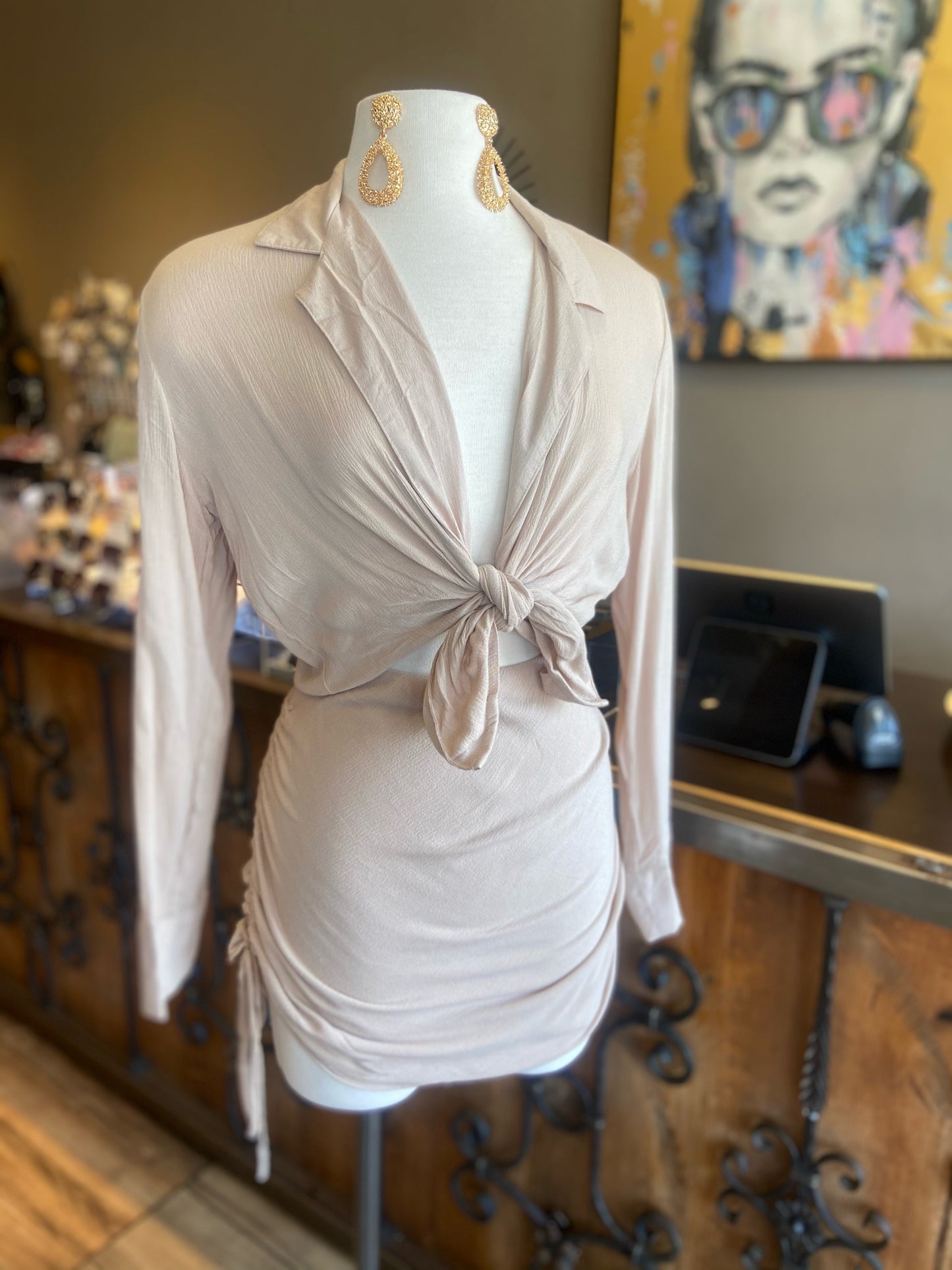 Tye Shirt Draw String Skirt Set