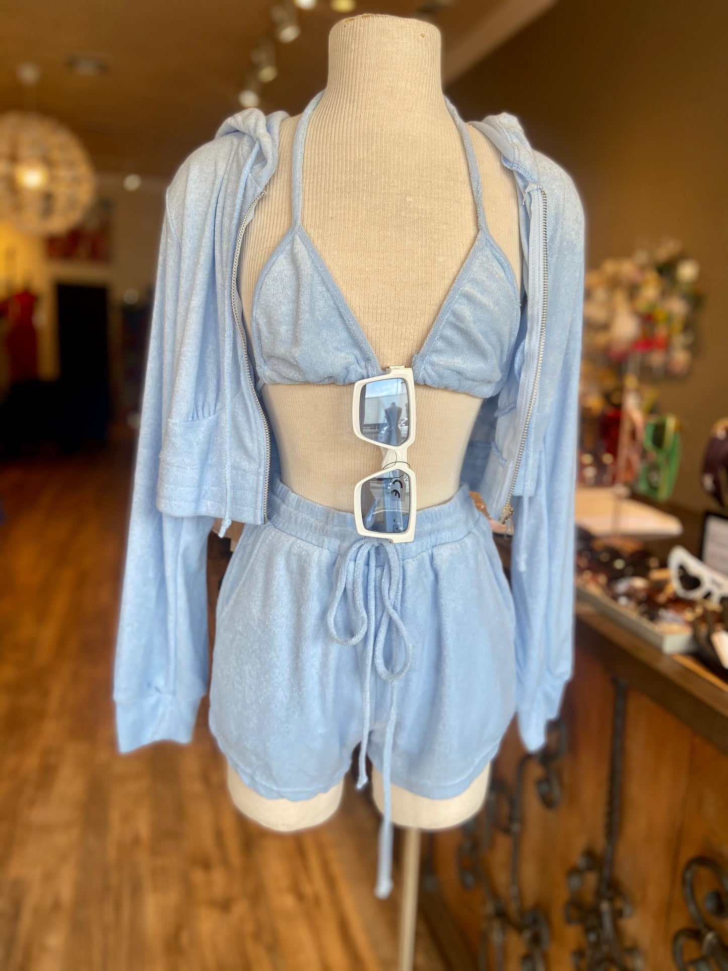 Hoodie 3pc Shorts Set FINAL SALE