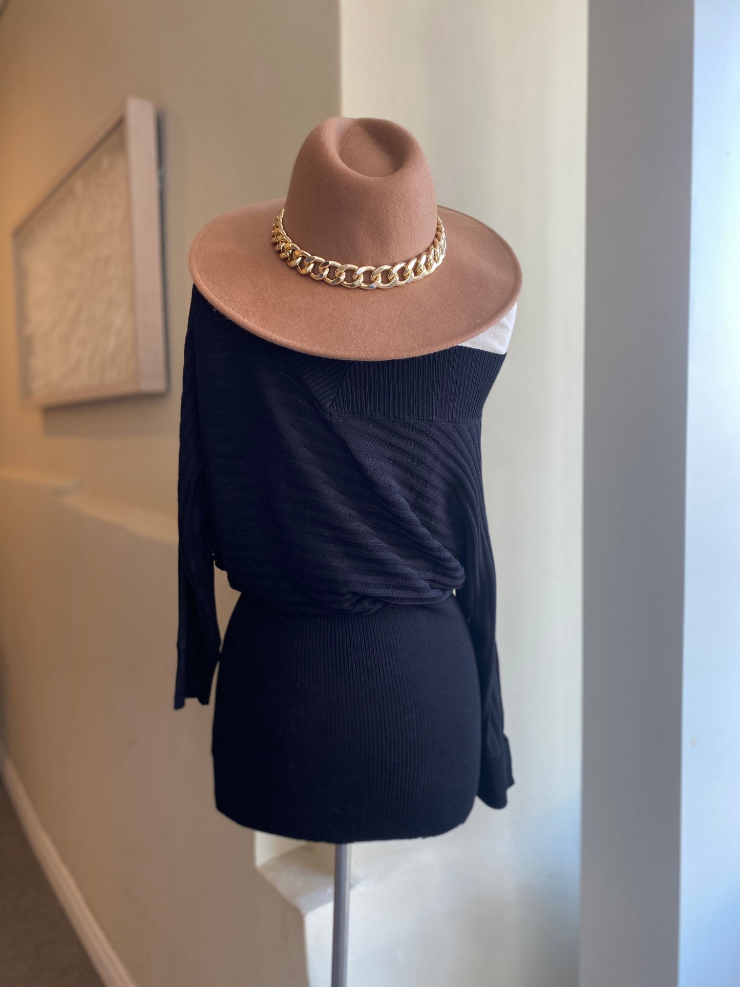 O/S Ribbed Sweater Dress