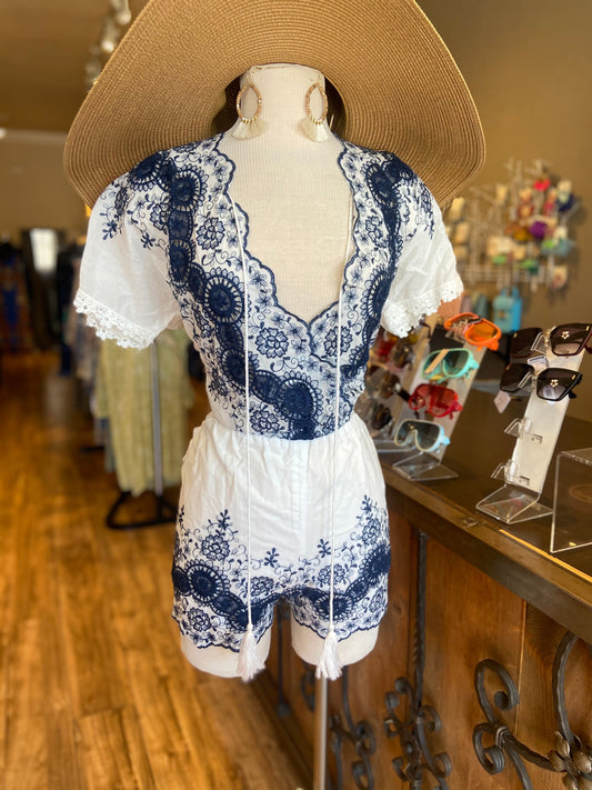Embroidery Short Set FINAL SALE