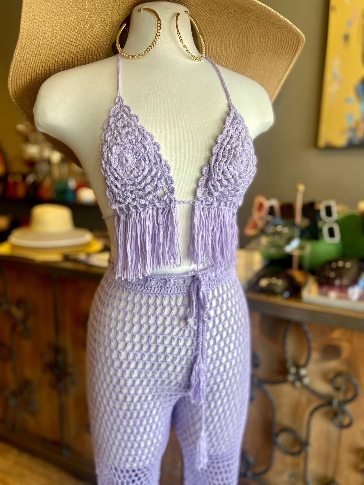 Crochet Bra & Pants Set FINAL SALE