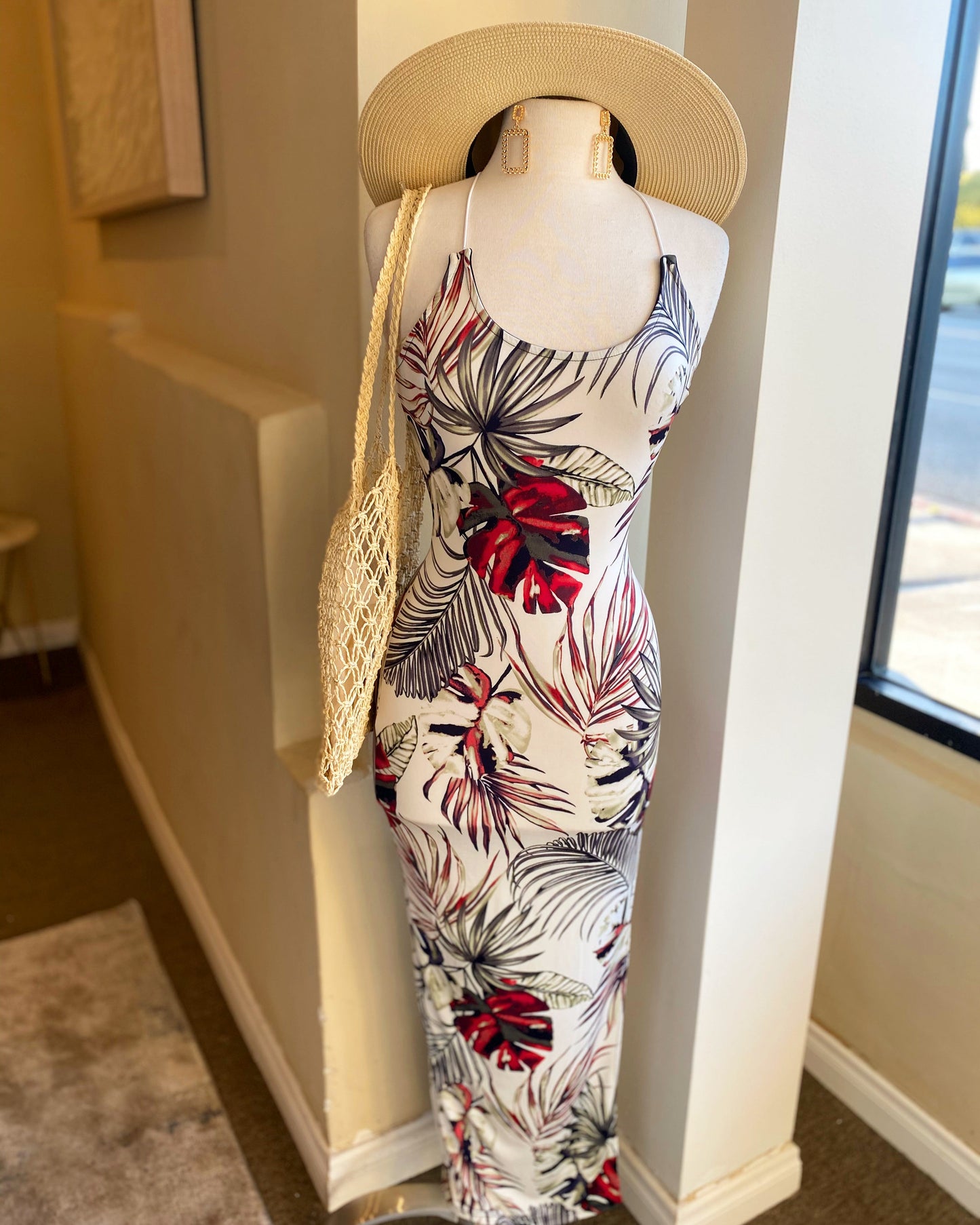 T Back Floral Dress