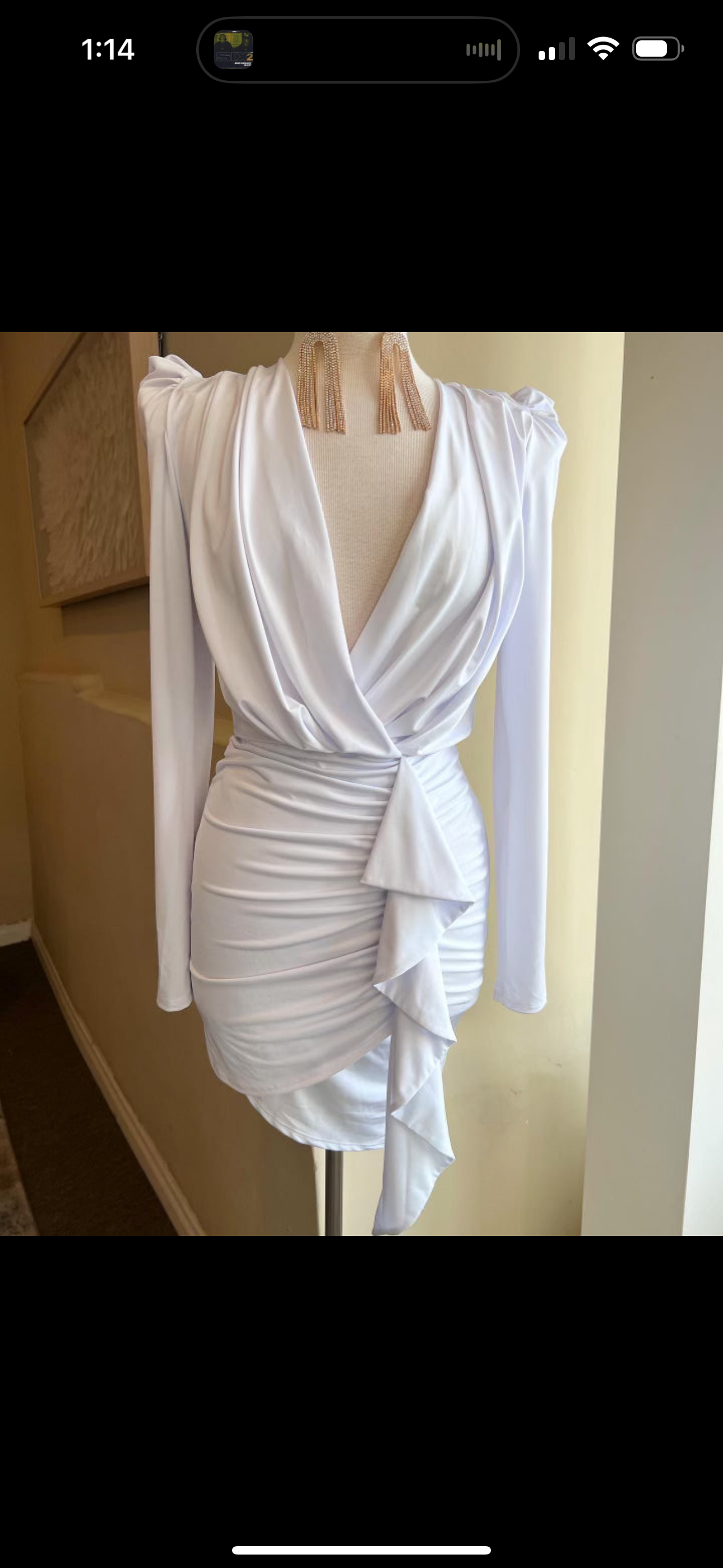 Solid Ruffle Mini Dress