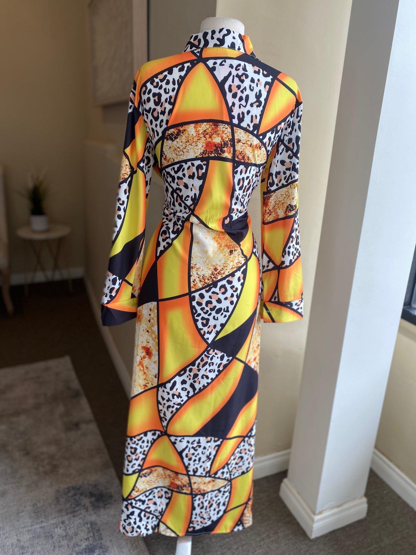 Animal Print Long Shirt Dress FINAL SALE